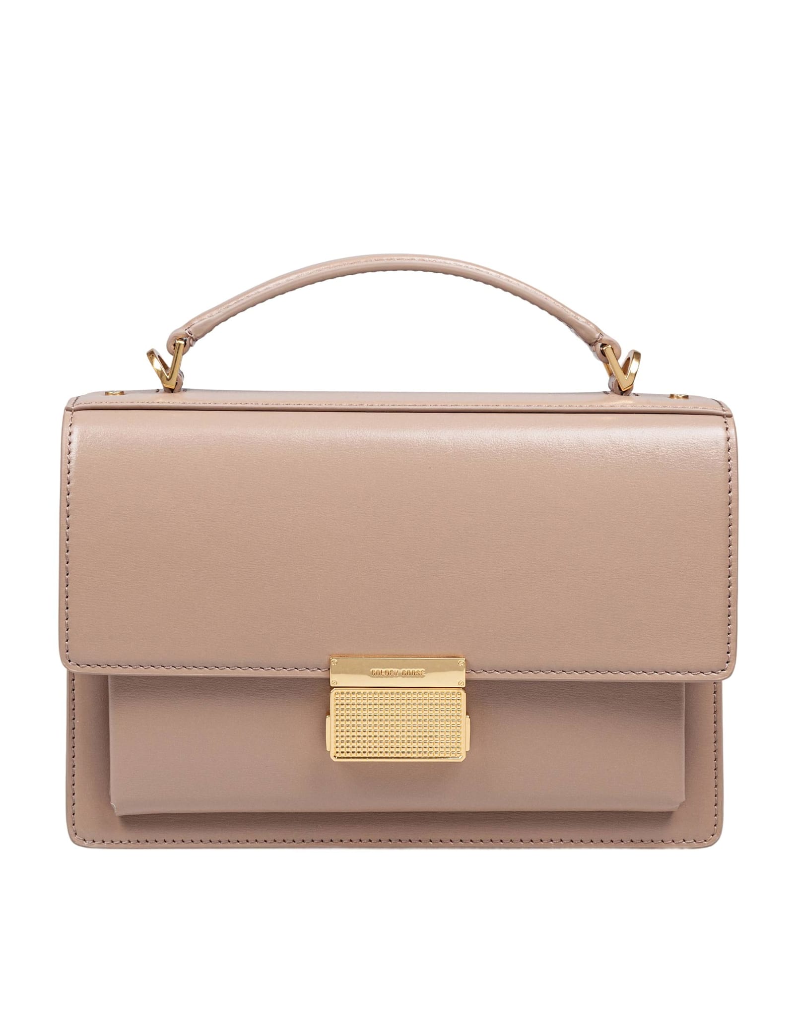 Golden Goose Venezia Handbag In Cappuccino Color Leather In Brown