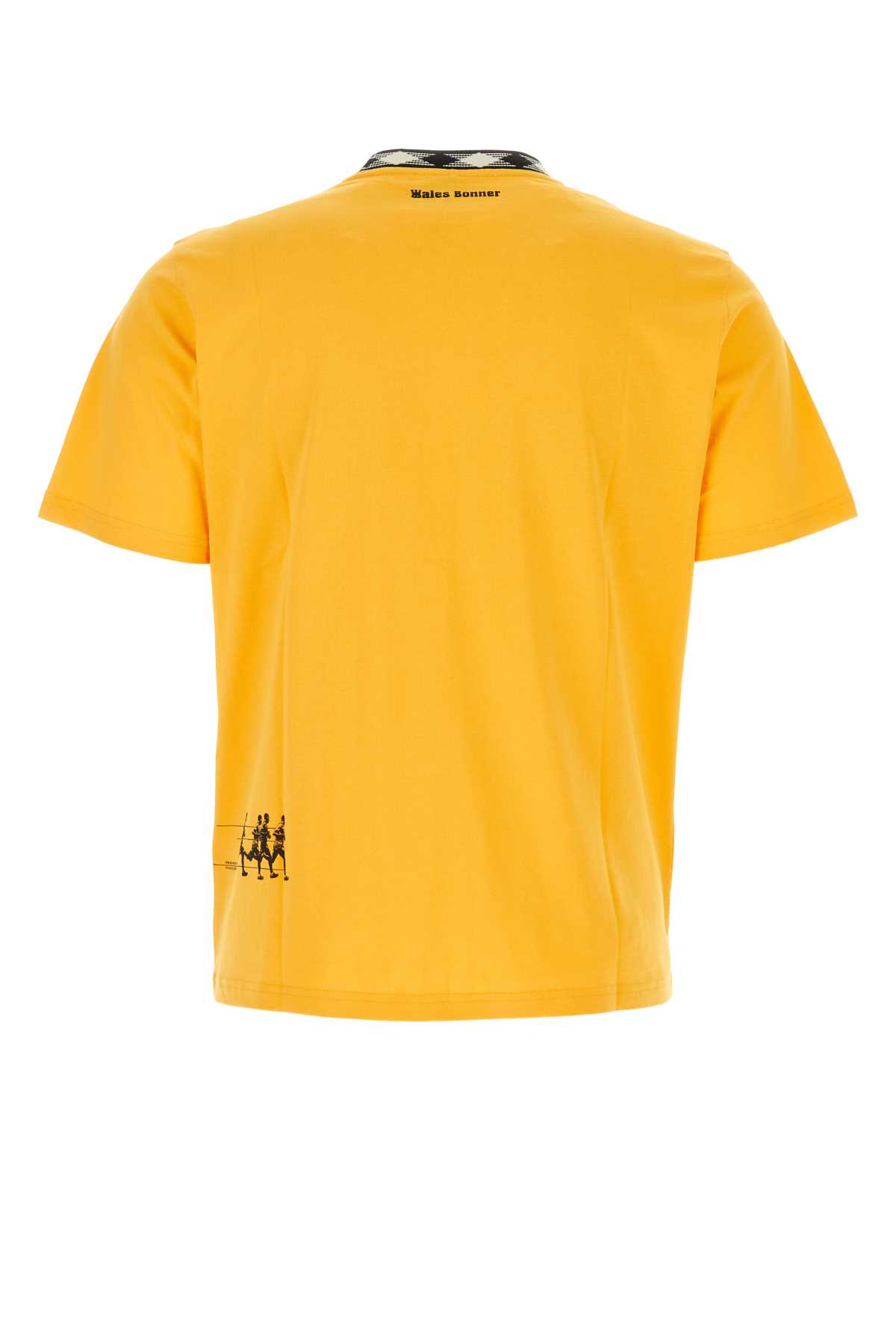 Shop Wales Bonner Yellow Cotton Endurance T-shirt In Turmeric