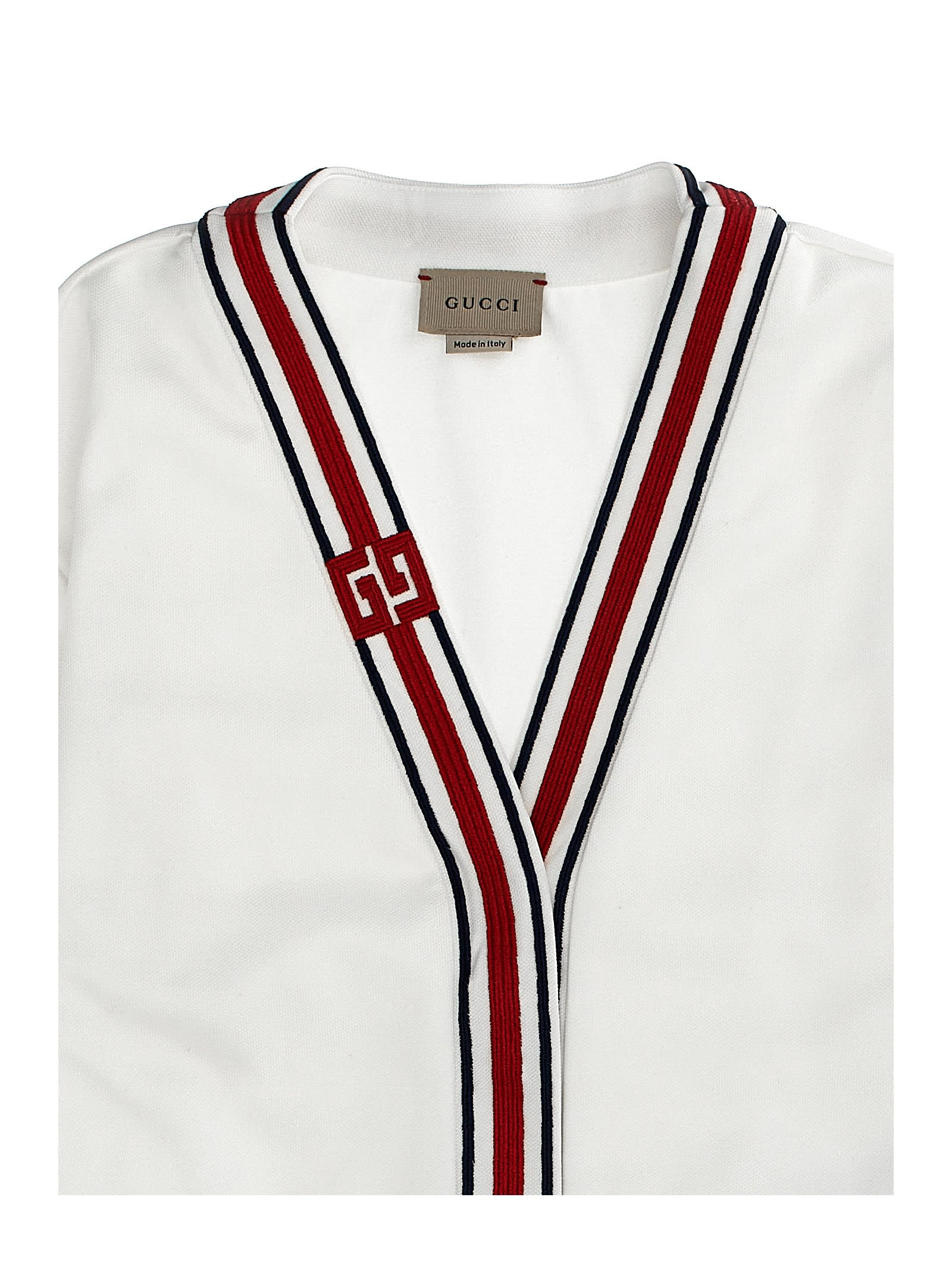 Gucci Gg Quadro Cardigan In White