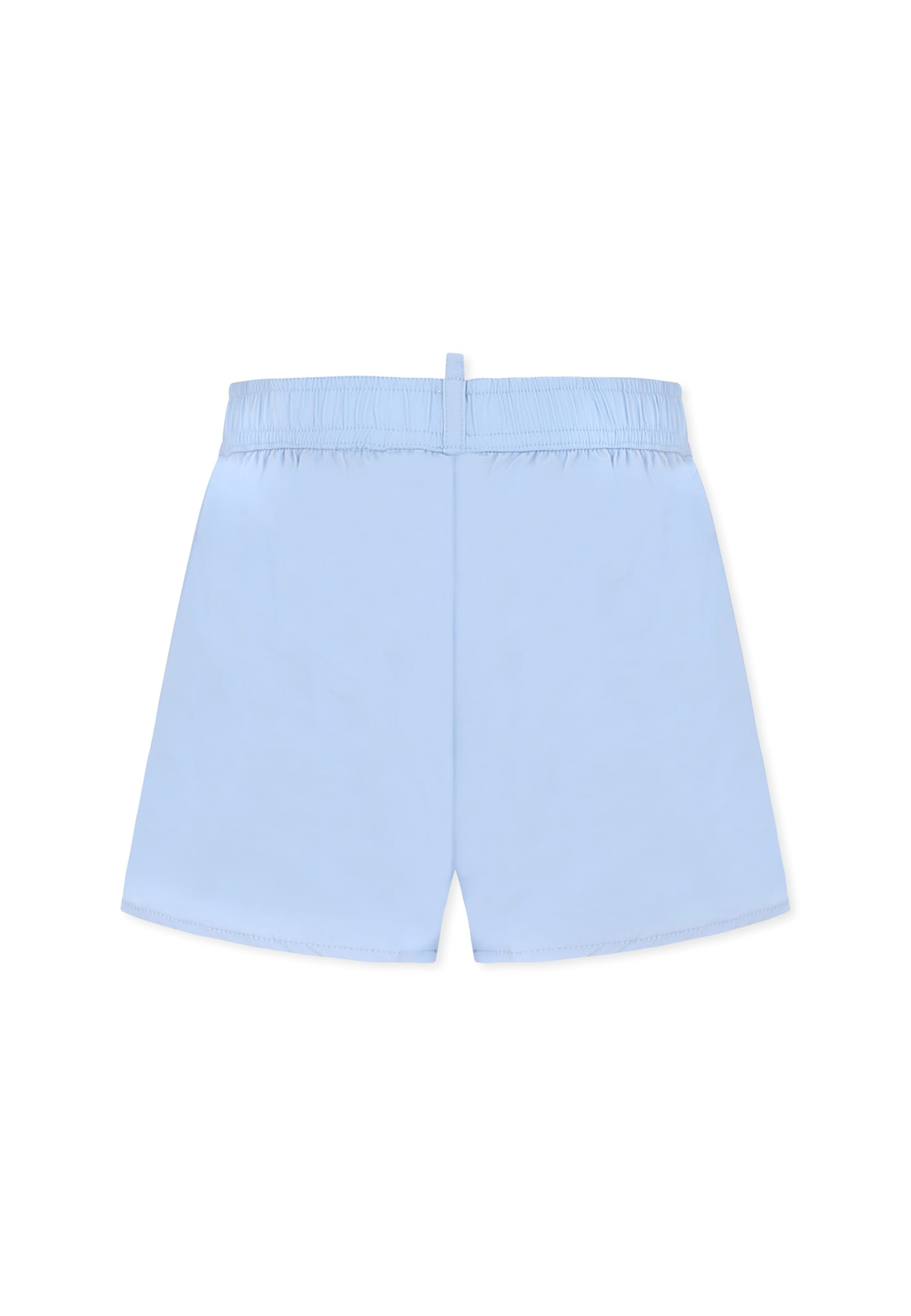 Dsquared2 Light Blue Swim Shorts For Boy With Logo In Light Blue