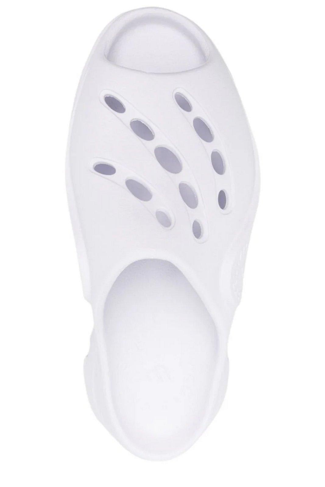 Shop Adidas By Stella Mccartney Cut-out Detailed Slip-on Clogs In White