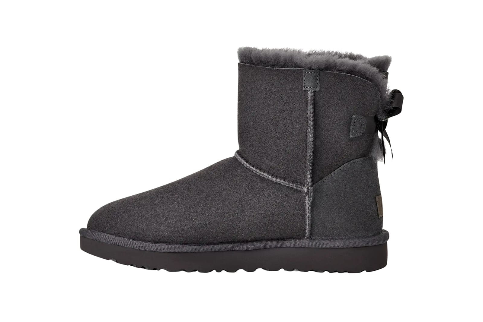 Ugg Mini Bailey Bow Ii Shearling Fur Boots In Black
