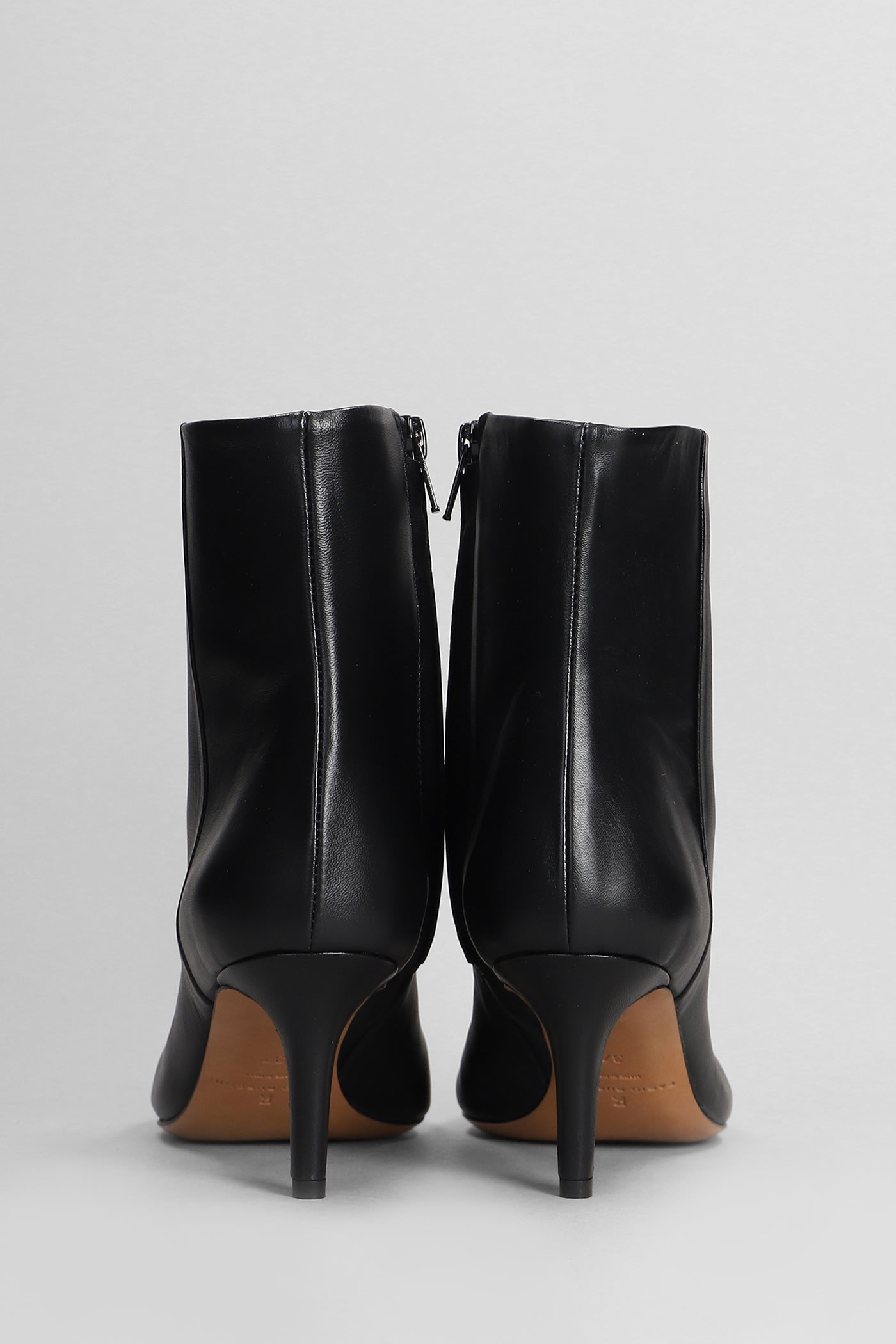 Shop Fabio Rusconi High Heels Ankle Boots In Black Leather