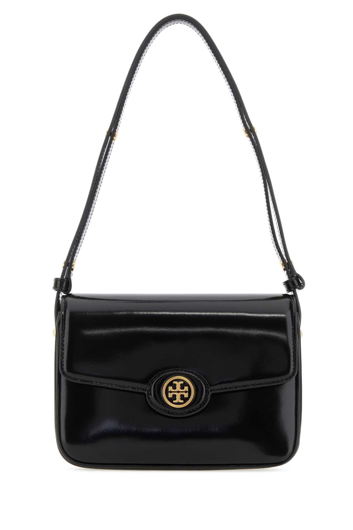 Tory Burch Black Leather Robinson Shoulder Bag