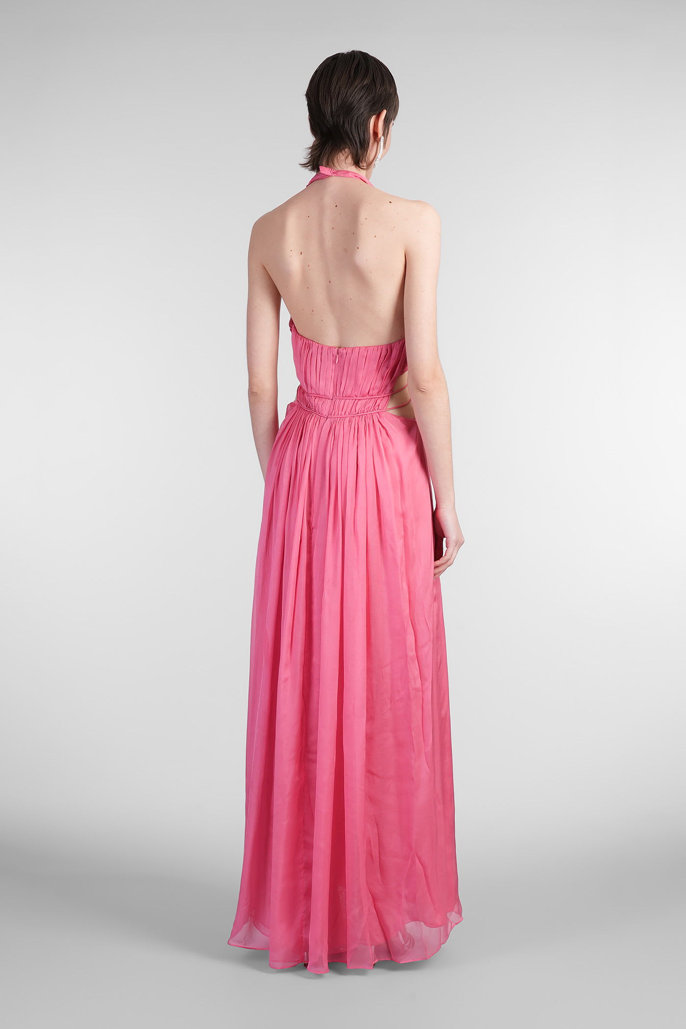 Cult Gaia Aashvi In Fuxia Silk In Pink