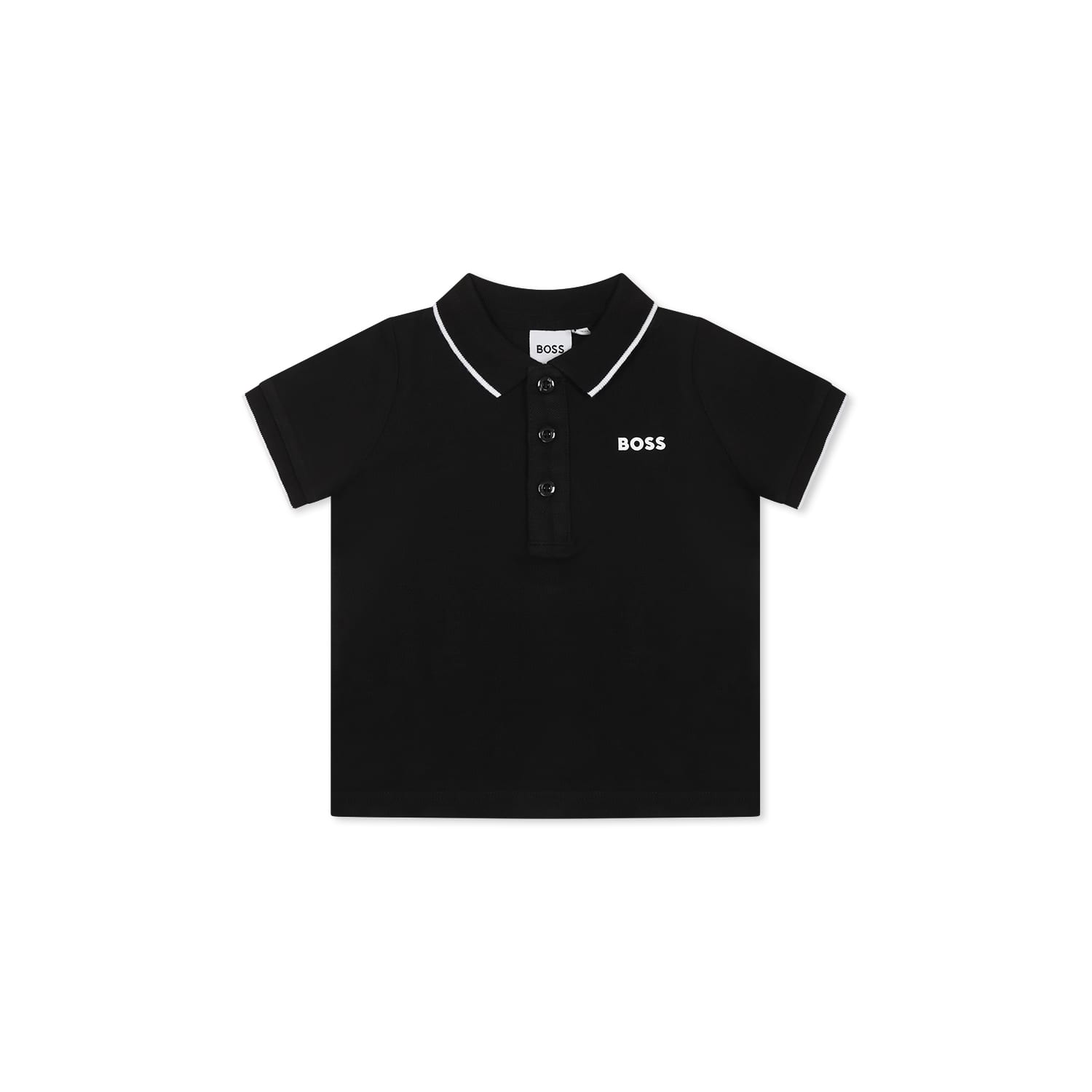 Hugo Boss Baby Boys Logo Polo Shirt In Black