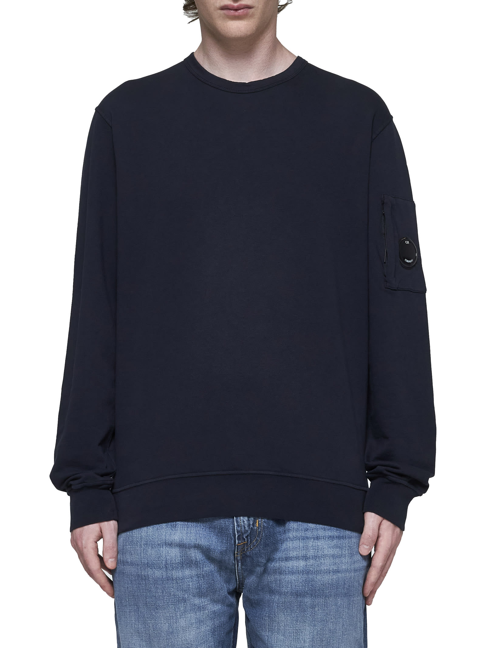 Shop C.p. Company Sweater In Navy