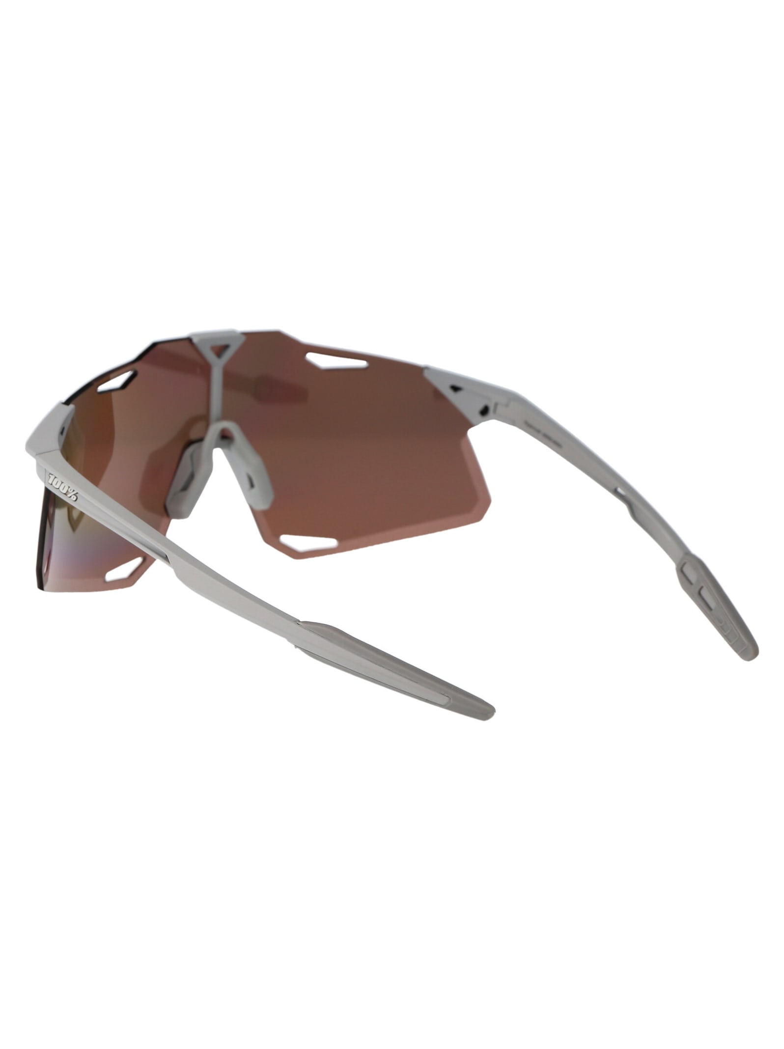 Shop 100% Hypercraft Sunglasses In Matte Stone Grey - Hiper Silver Mirror Lens