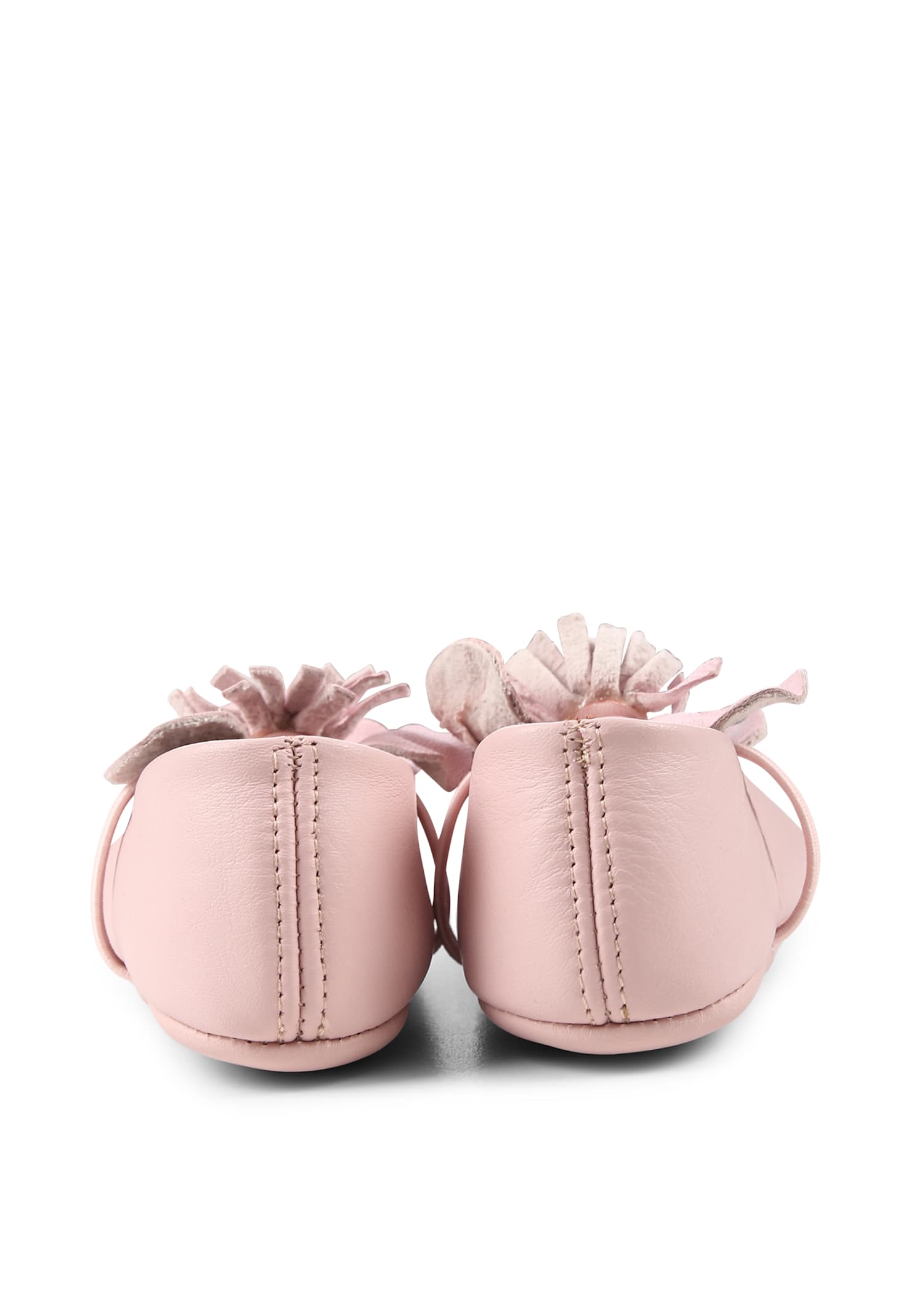 Pèpè Pink Ballet Flats For Baby Girl In Pink