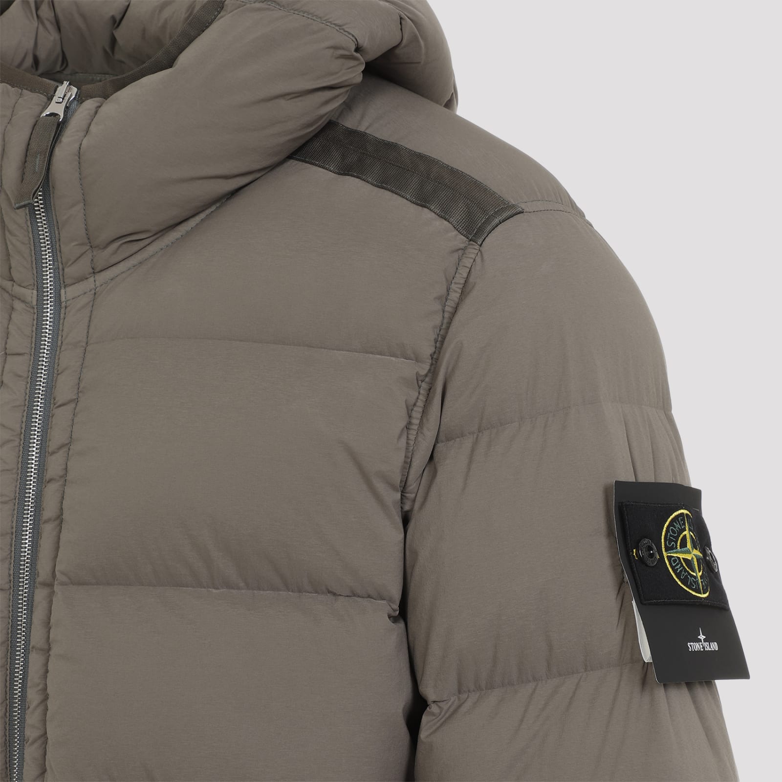 Shop Stone Island Polyamide Jacket In Walnut