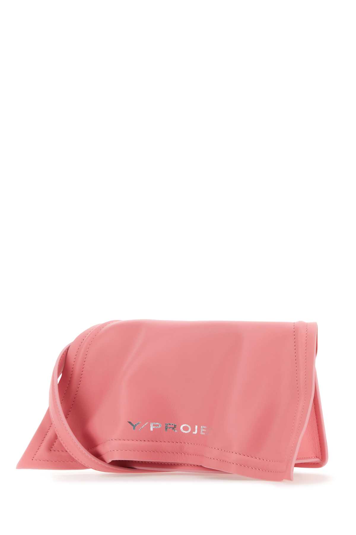 Y/PROJECT PINK LEATHER CROSSBODY BAG