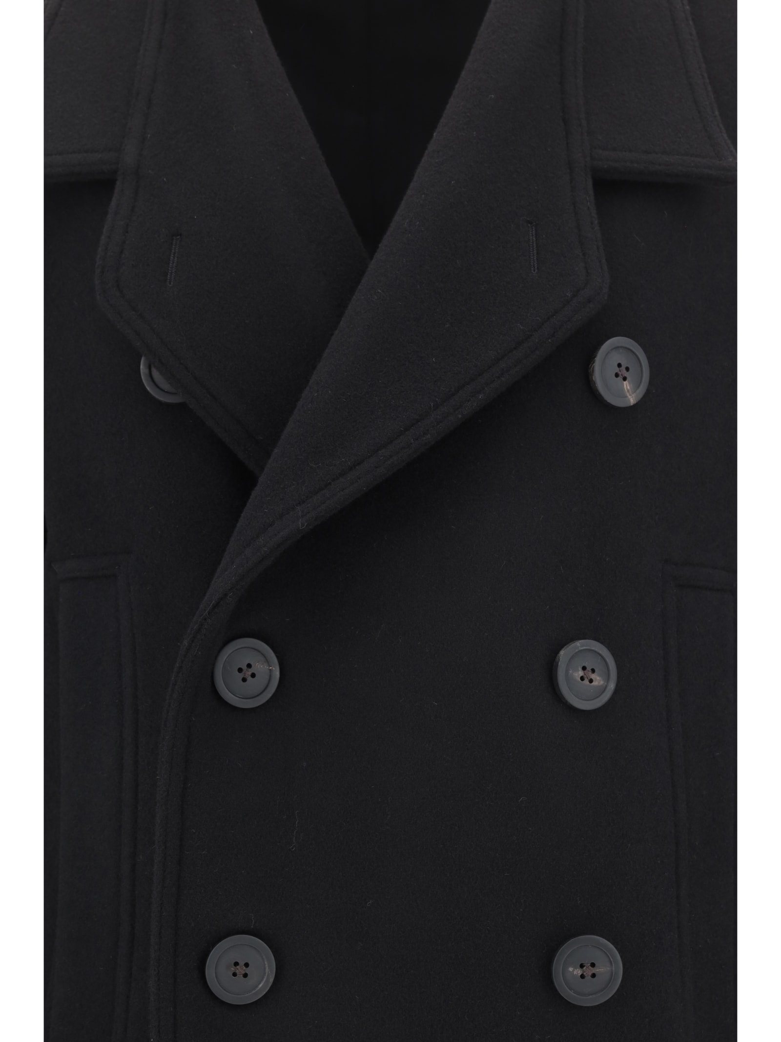 Shop Rick Owens Maxi Double-breasted Coat In Black