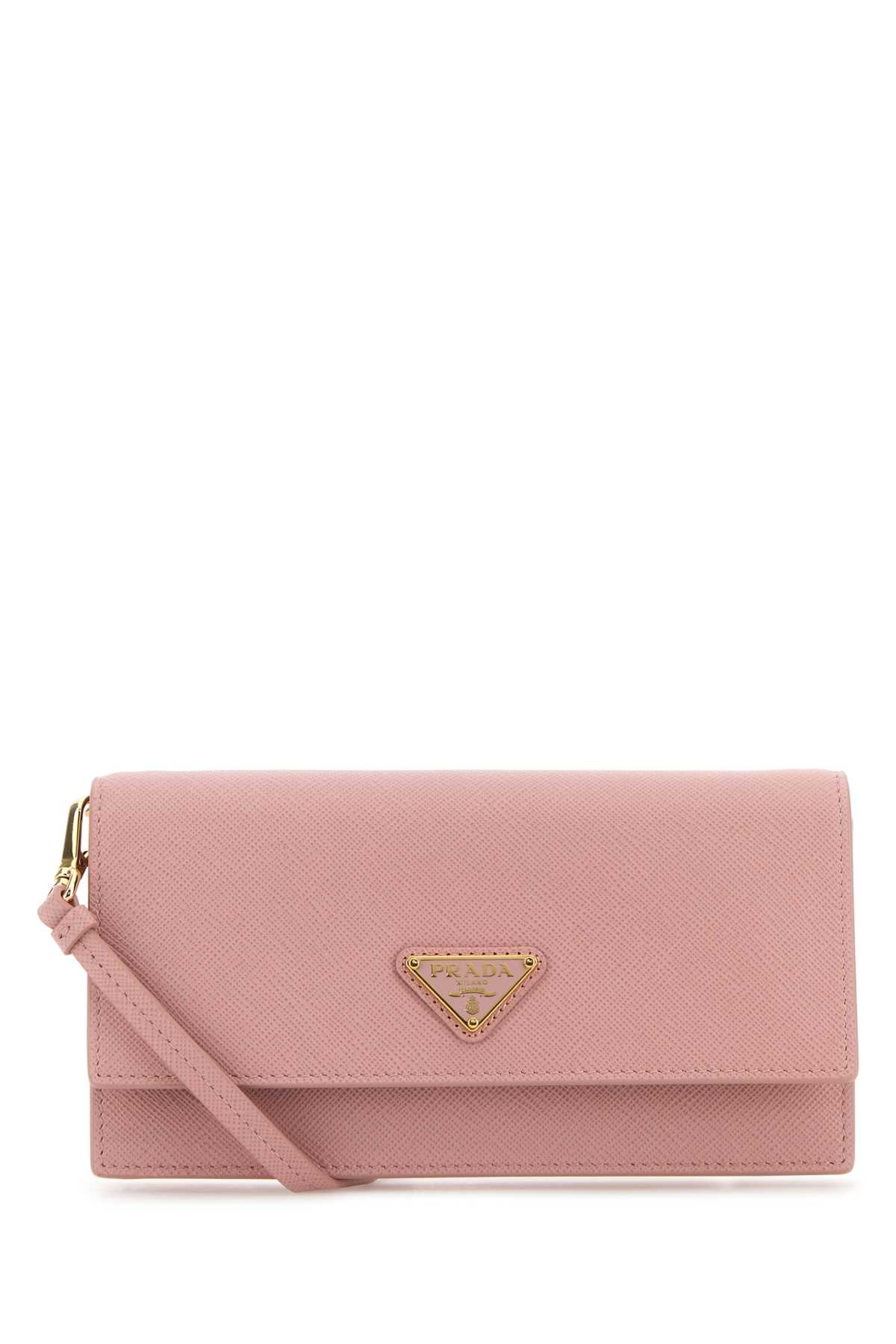 Pink Leather Clutch