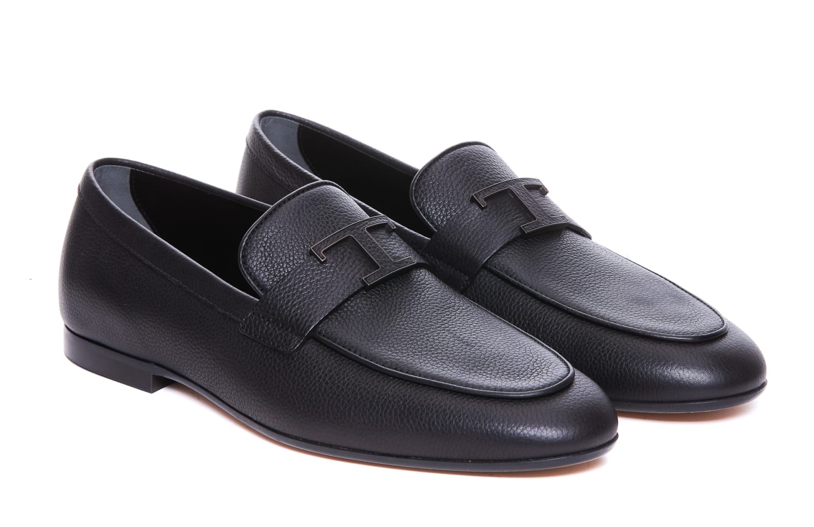 Tod's Men Leather T Timeless Loafers In Black