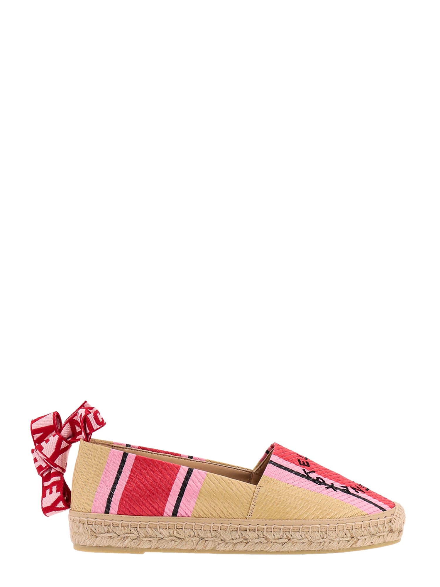 Stella Mccartney + Net Sustain Gaia Embroidered Striped Raffia Espadrilles In Multicolor