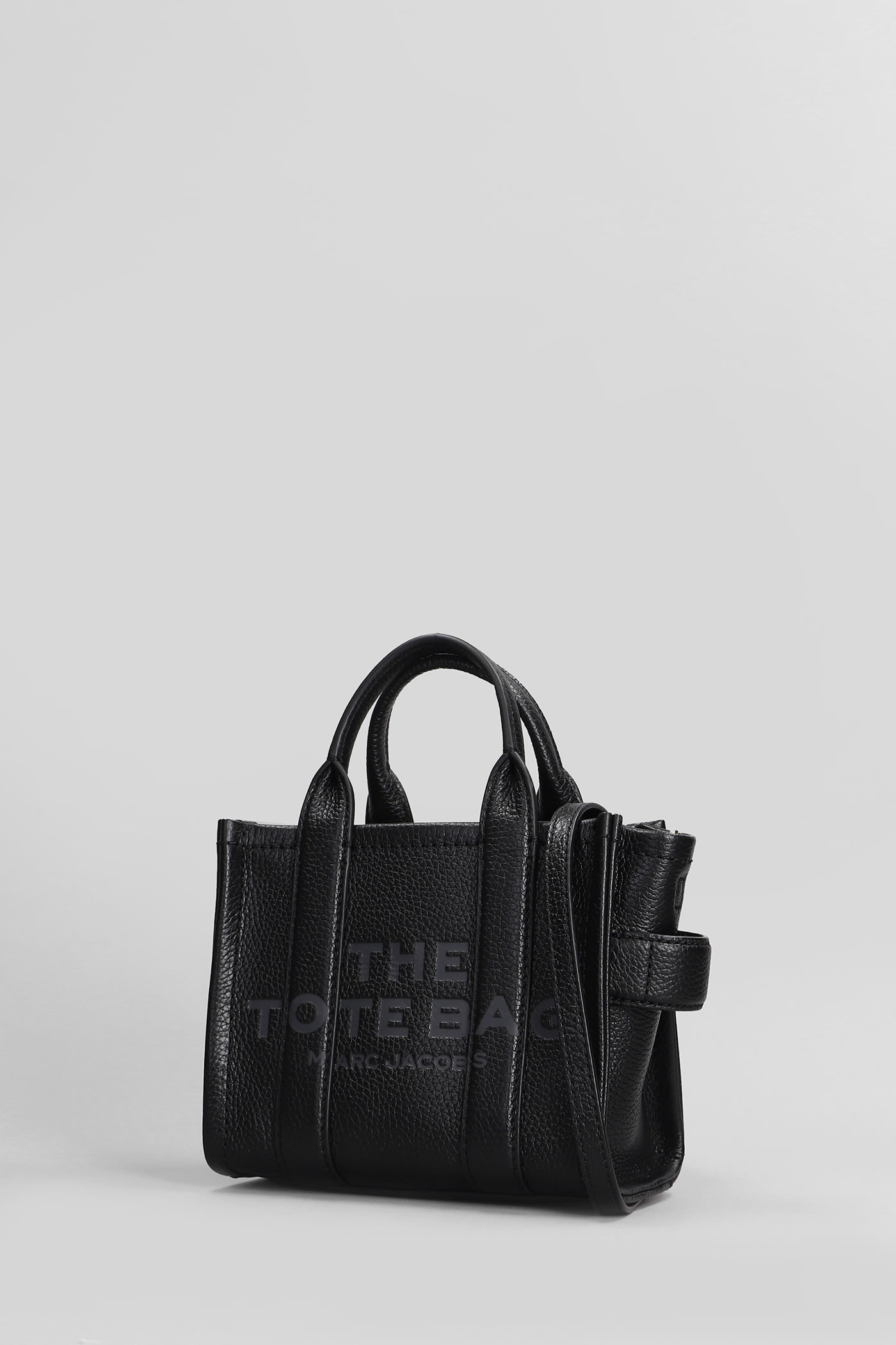 Shop Marc Jacobs The Mini Tote Tote In Black Leather