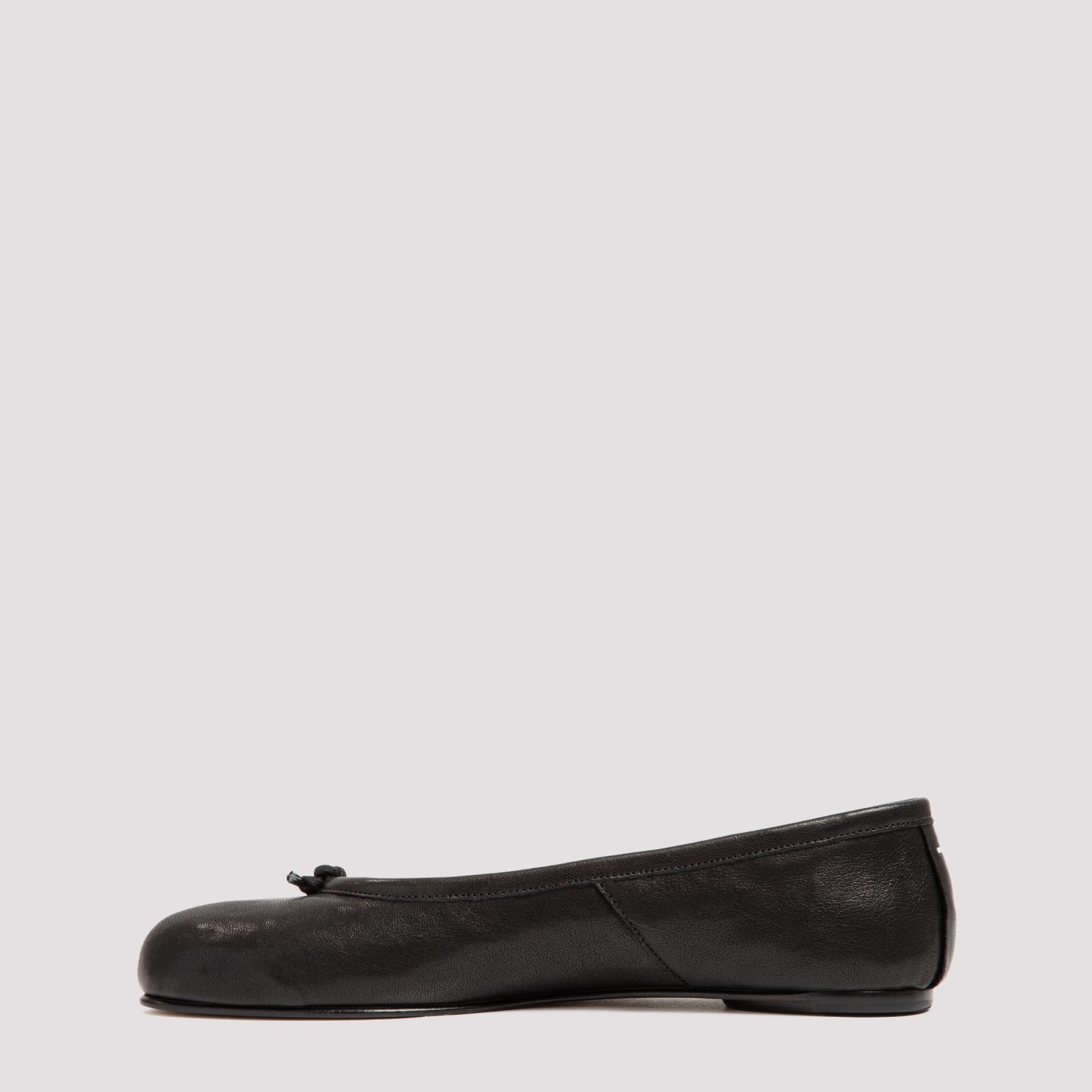 Shop Maison Margiela Tabi Flat Ballerinas In Black