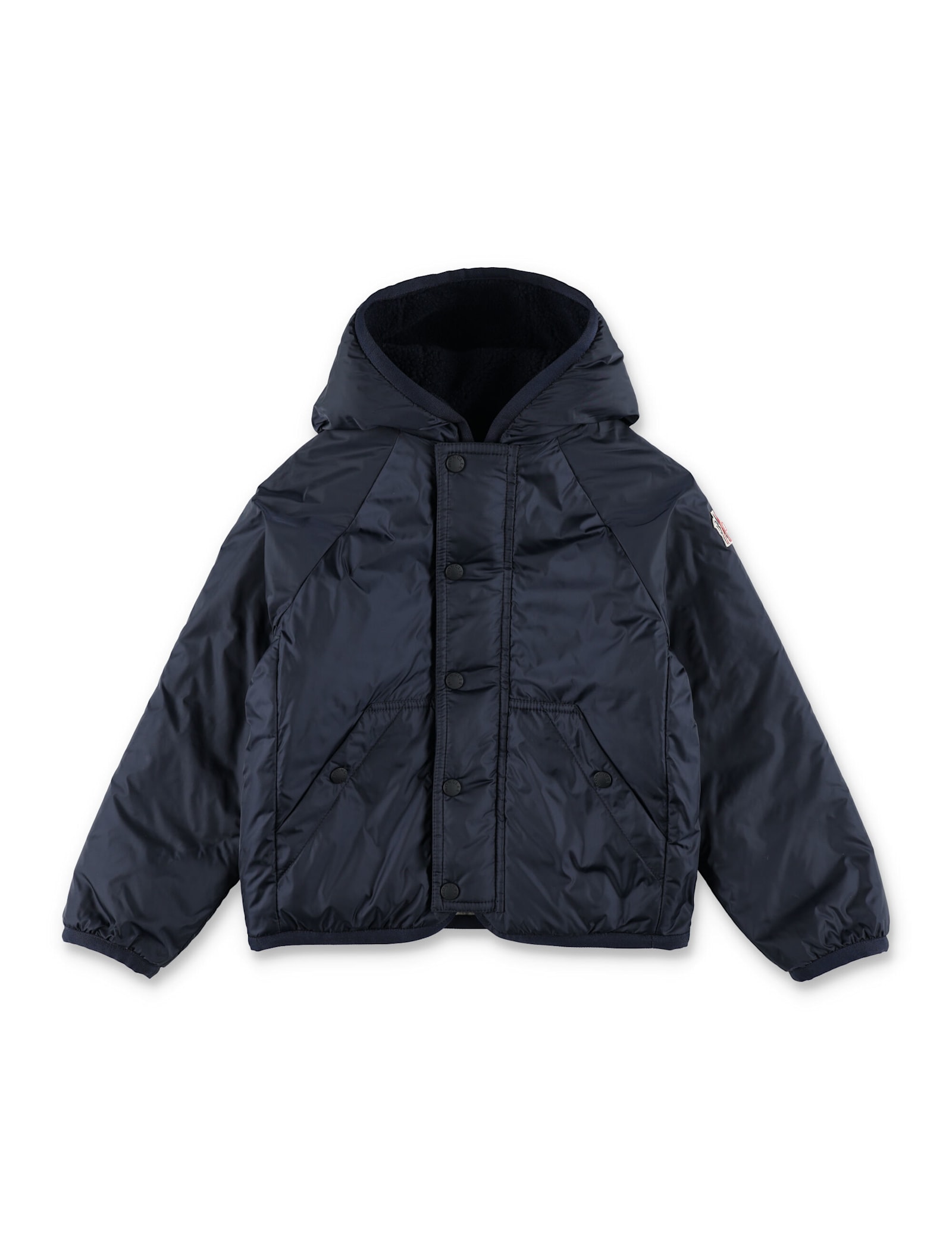 Moncler Reversible Teddy And Nylon Zip-up Hoodie  Grenoble Kids In Multi