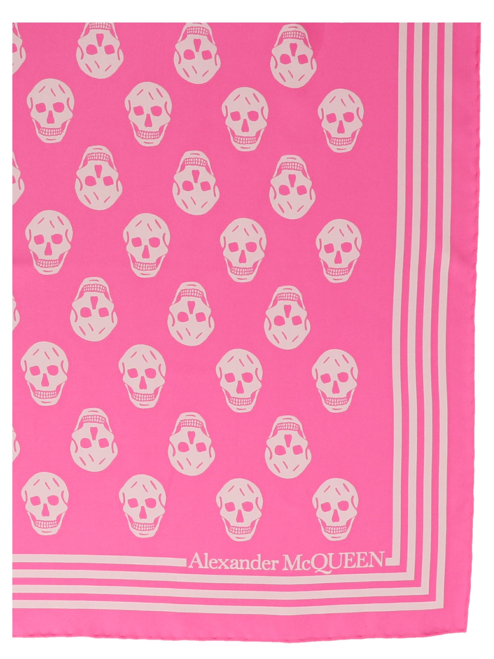 Shop Alexander Mcqueen Mini Skull Scarf In Pink