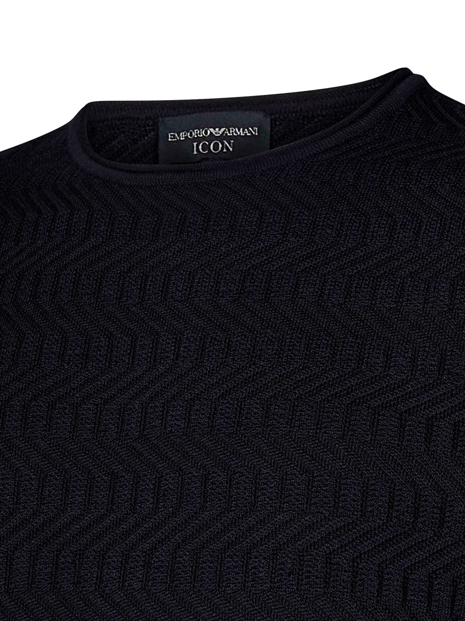 Shop Emporio Armani Sweater In Blue