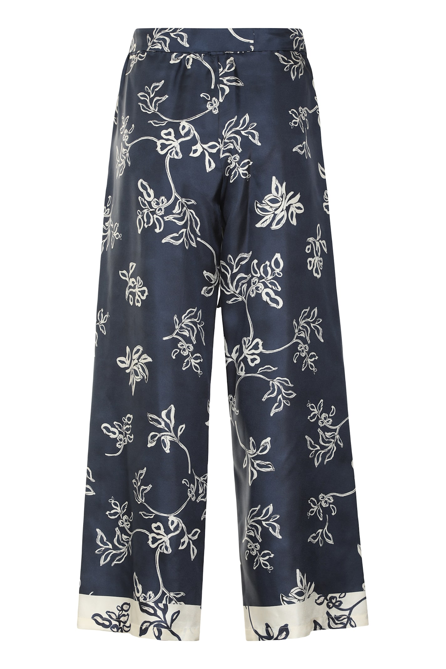 Shop 's Max Mara Cinzia Printed Silk Pants In Blue