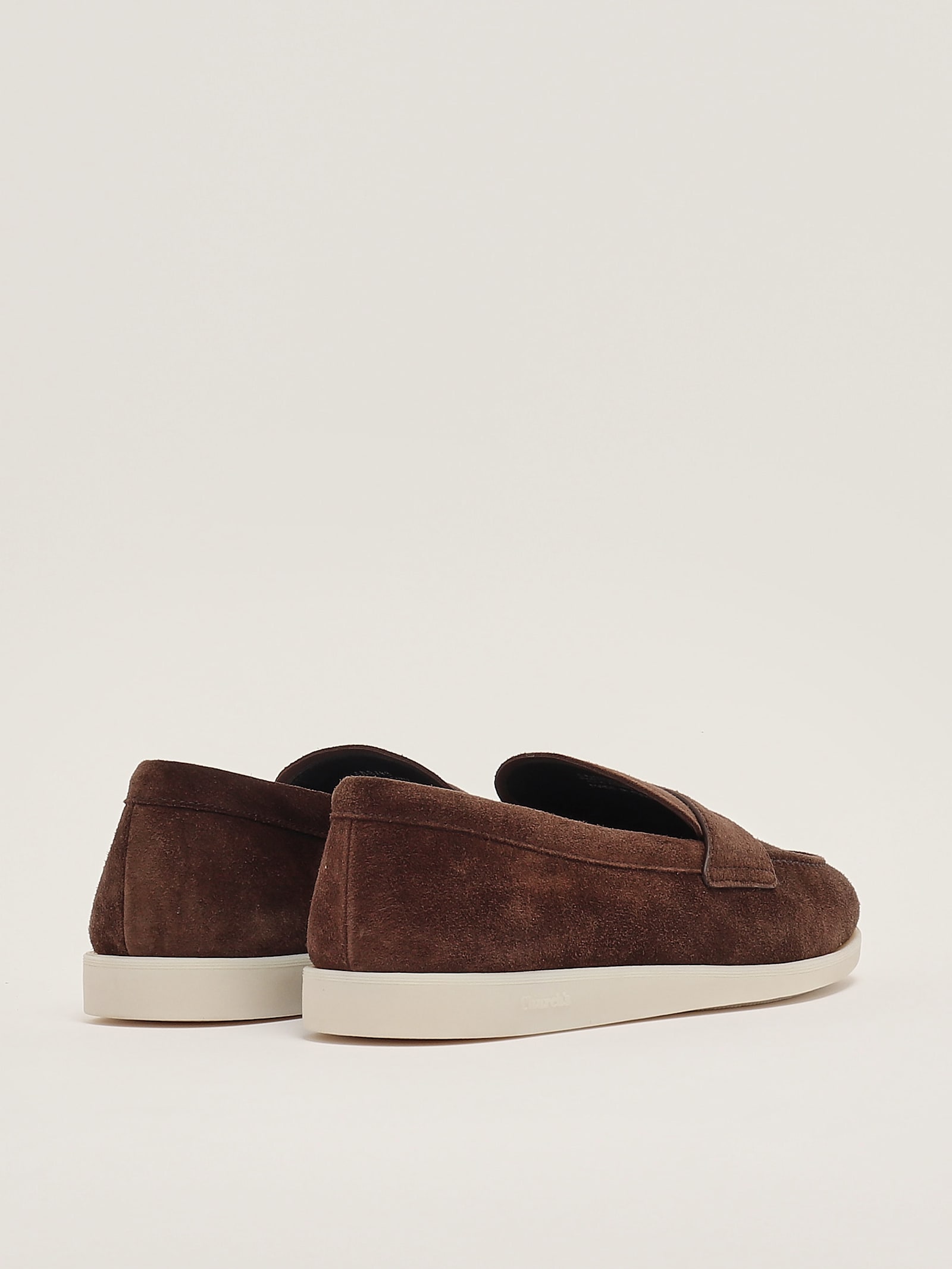 Church's Portsmouth Soft Suede Loafers In Testa Di Moro