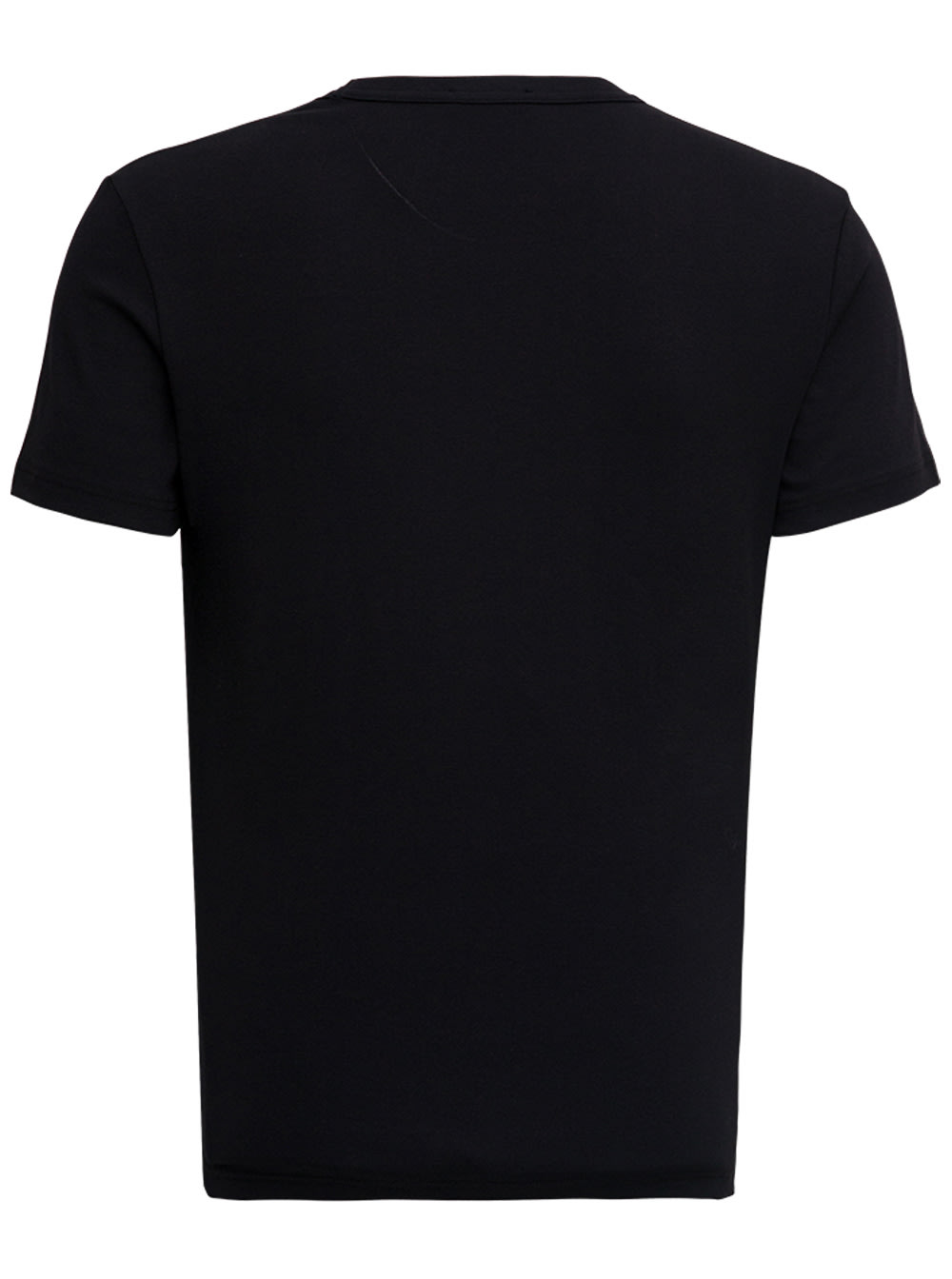 Shop Tom Ford Black Stretch Cotton V-neck T-shirt