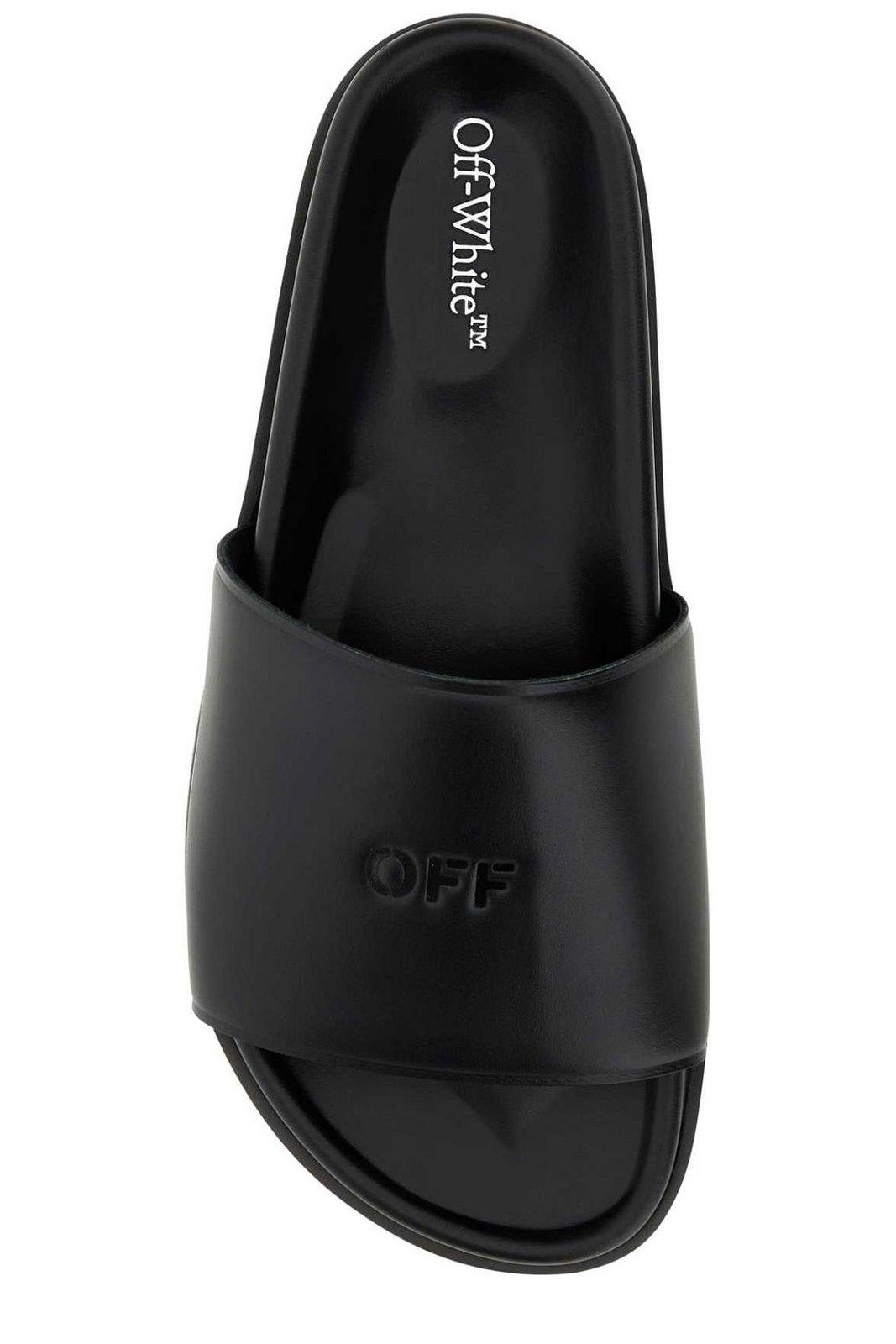 Off-white Black Arrows Print Rubber Slides In Black