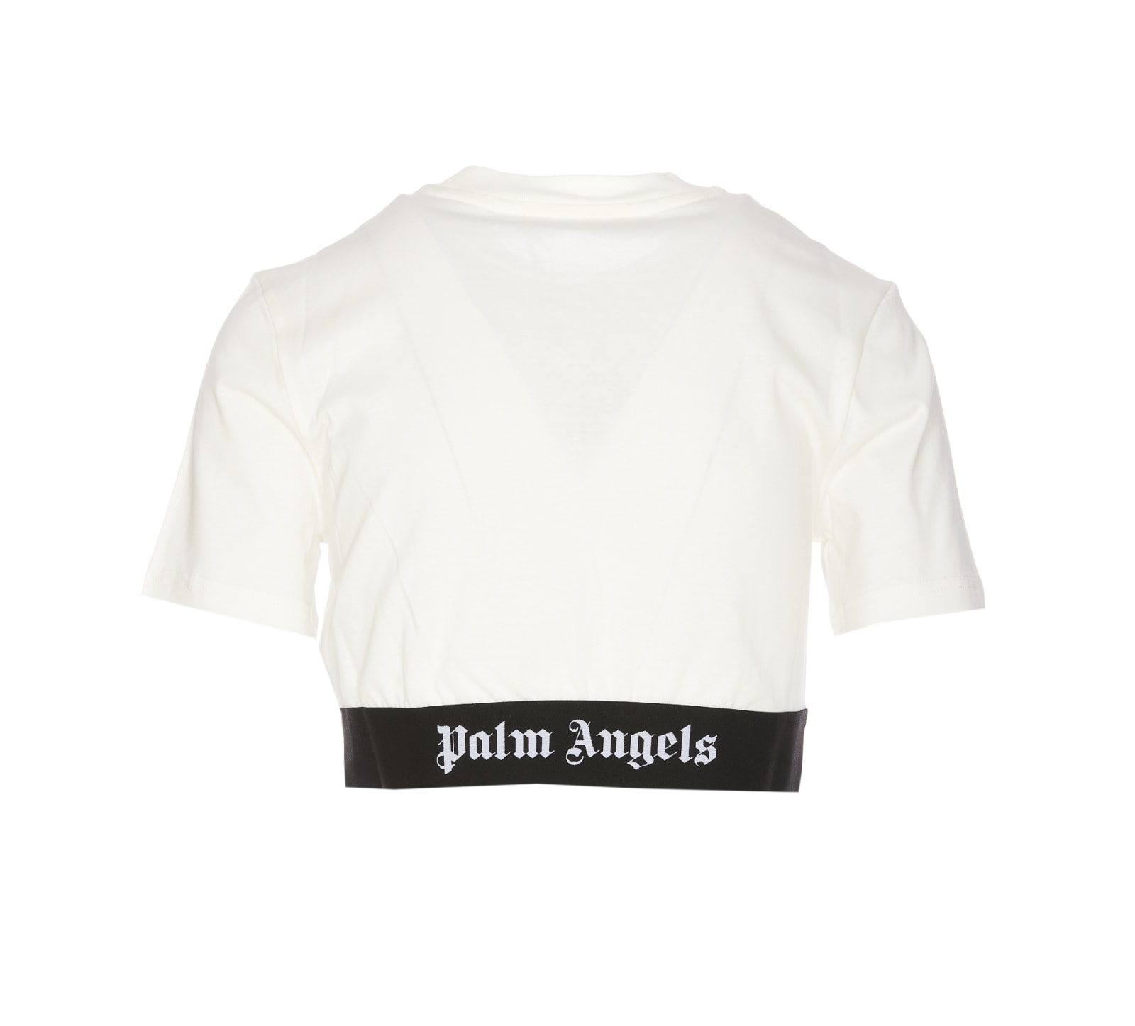 Shop Palm Angels Logo T-shirt In White