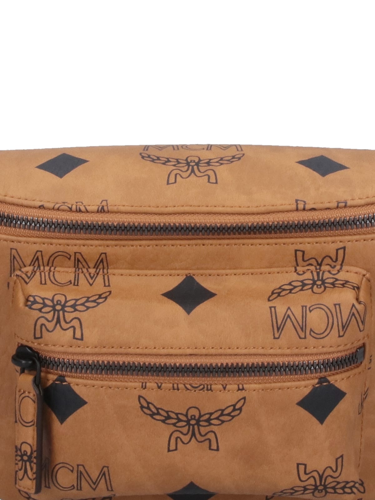 Shop Mcm Maxi Visetos Waist Bag In Brown