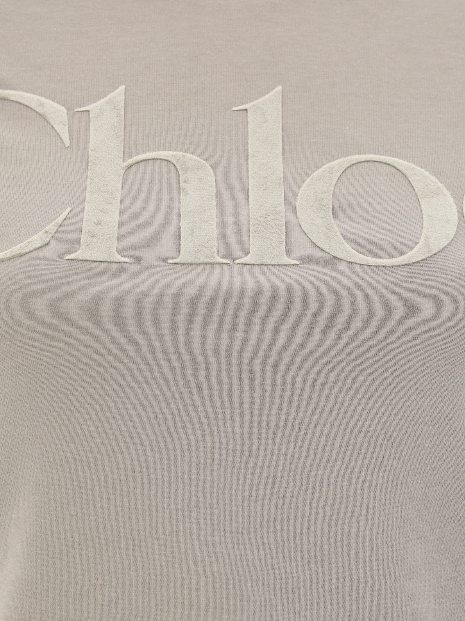 Shop Chloé T-shirt In Powder Grey