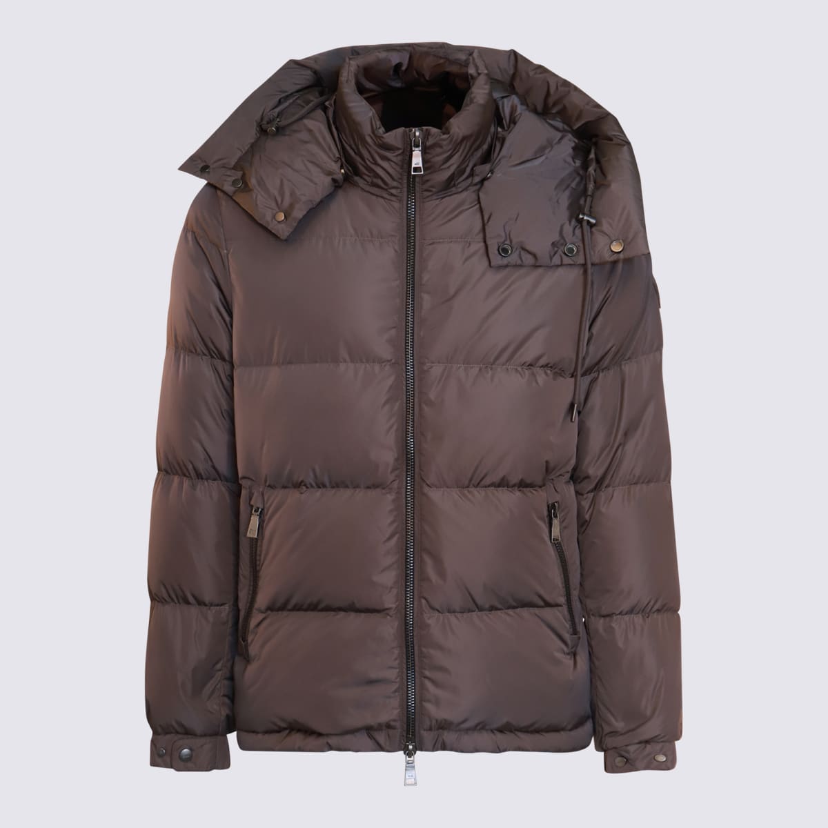 Shop Add Grey Brown Down Jacket In Falesia