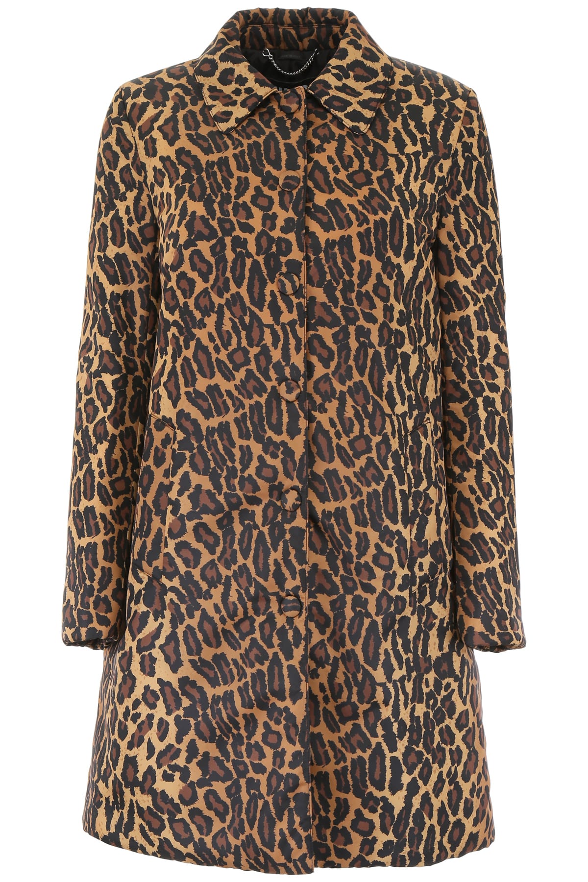 Miu Miu Miu Miu Leopard-printed Coat - KAKI (Brown) - 10965025 | italist