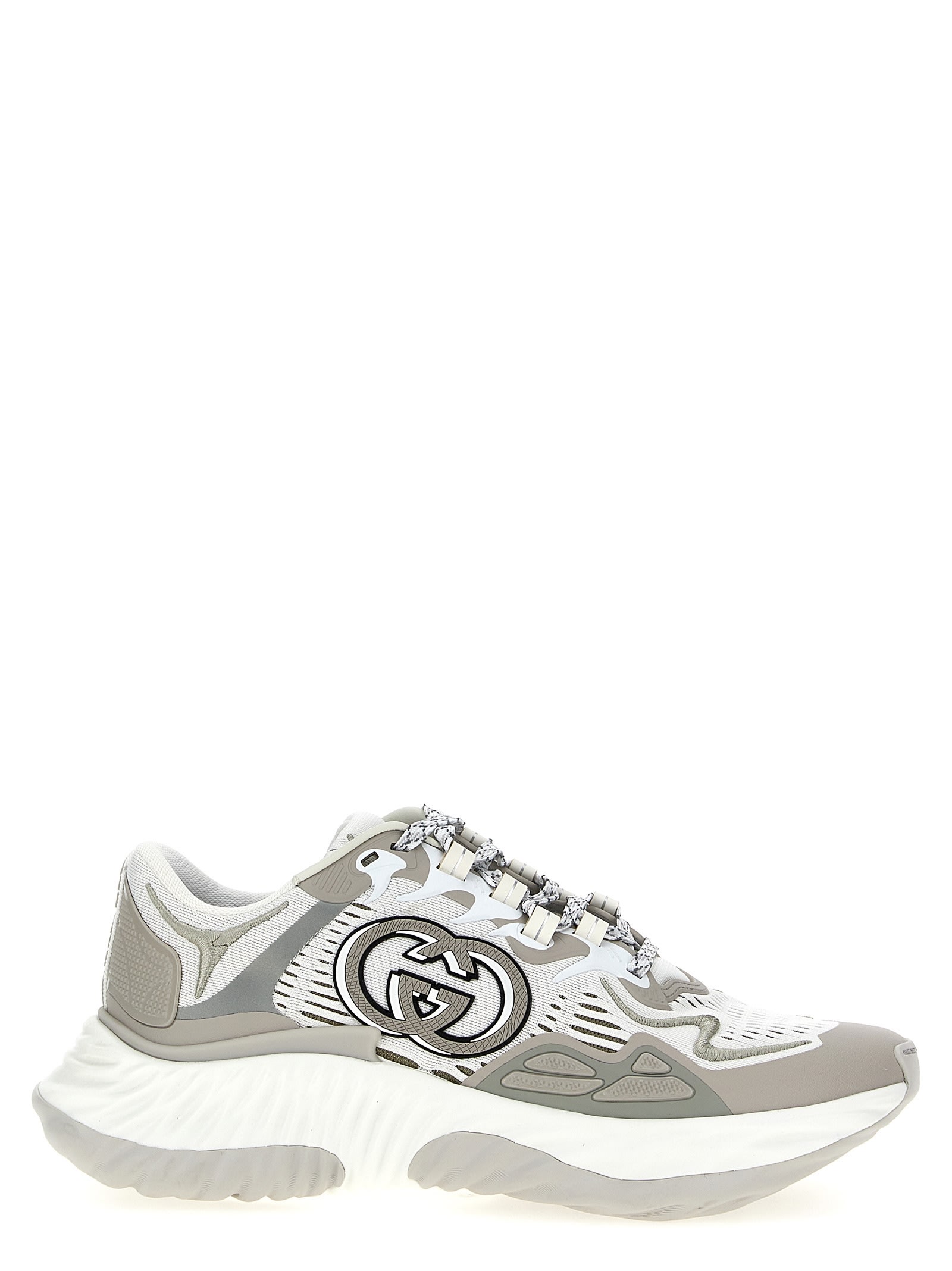 Shop Gucci Ripple Sneakers In White