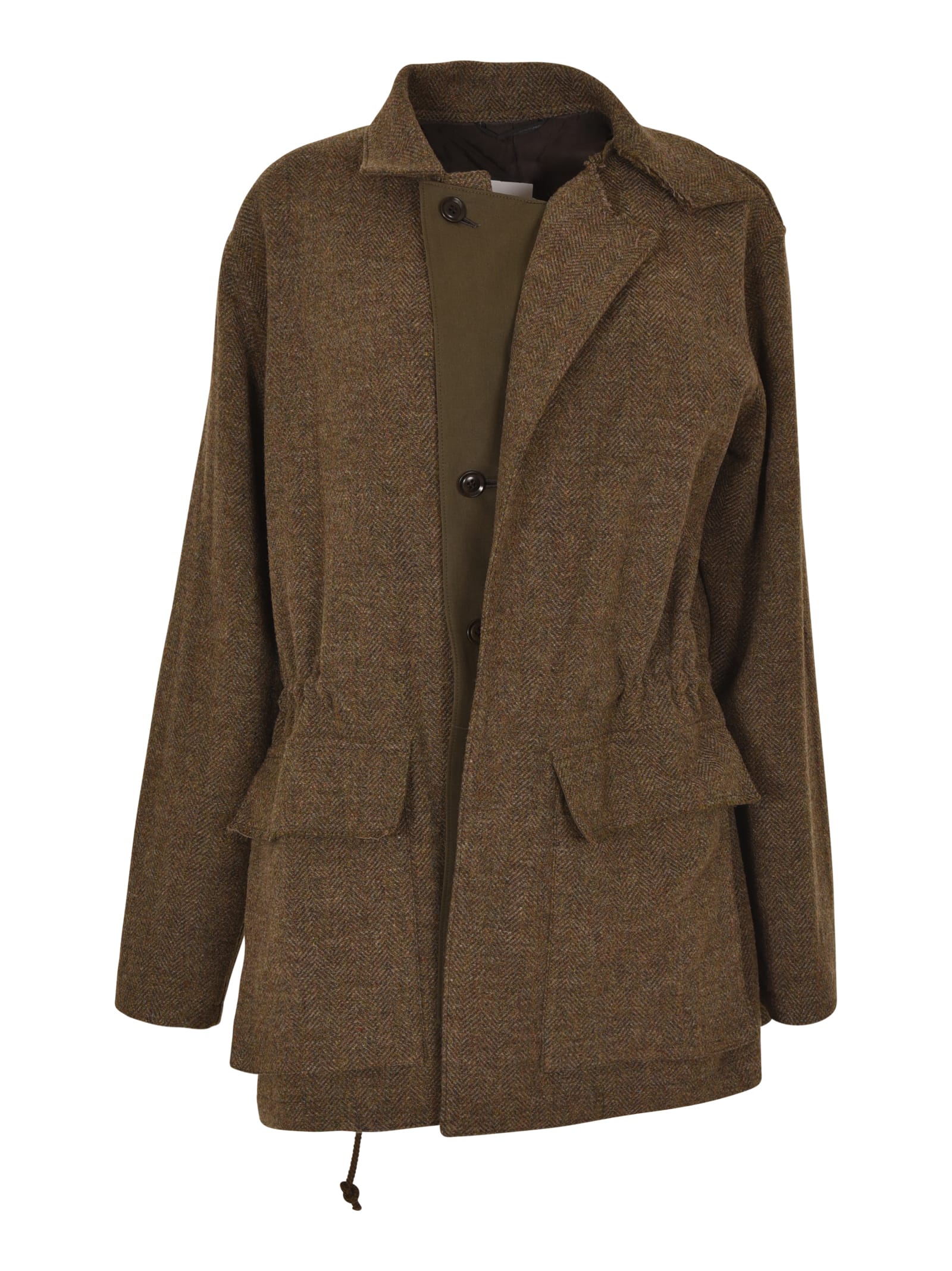 Yohji Yamamoto Tweed Buttoned Jacket