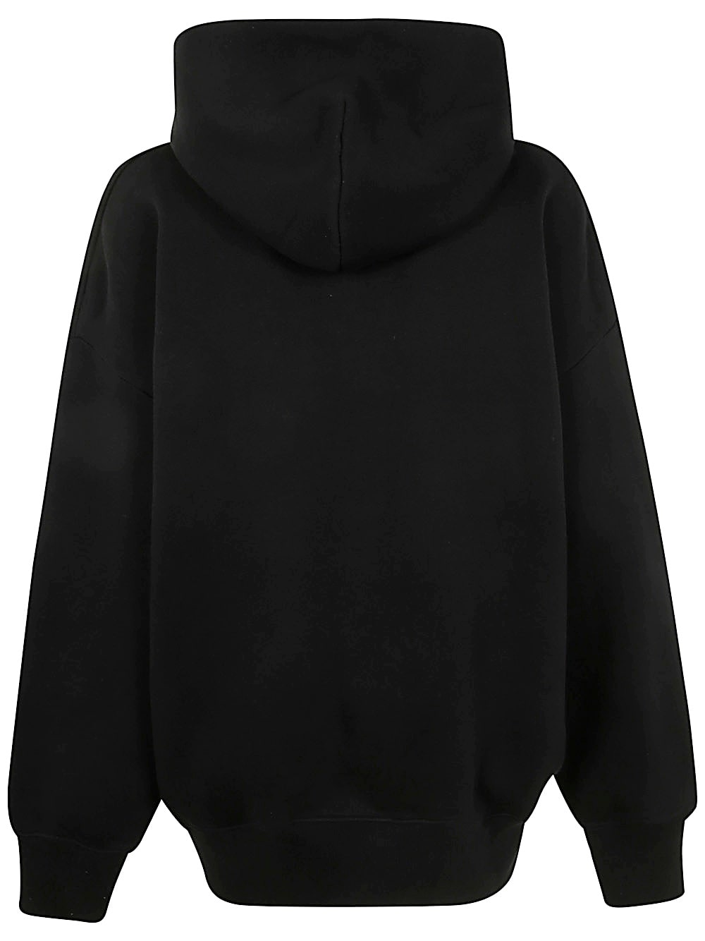 Shop Jean Paul Gaultier Cotton Oversized Hoodie With Lace Label Transfer In Black White