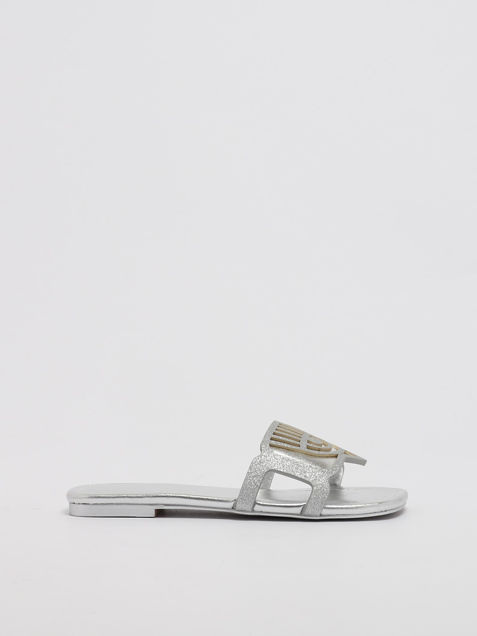 Shop Chiara Ferragni Cf Penelope Flat Shoes Flat Shoes In Silver
