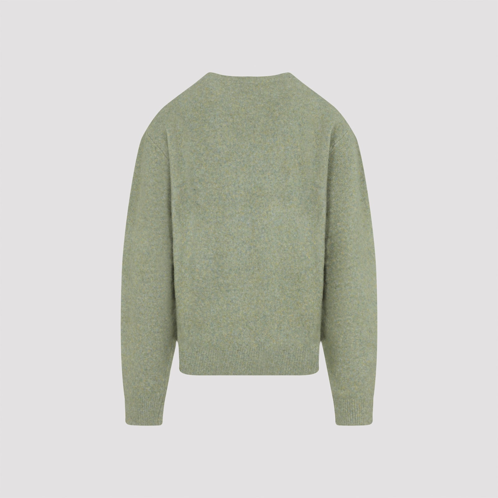 Carhartt Crew Neck Sweater With Ribbed Cuffs And Hem In Green