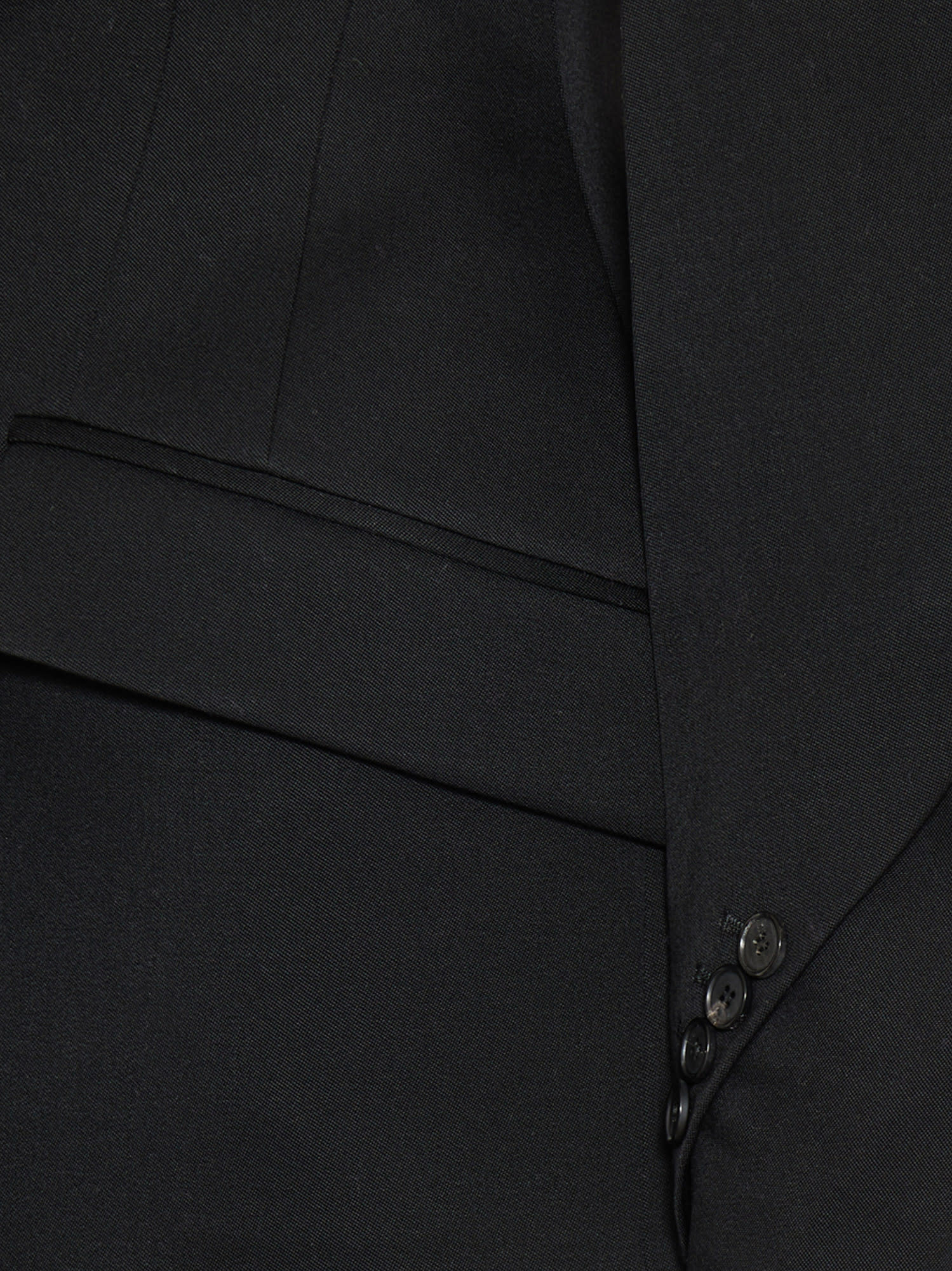 Givenchy Wool Single-breasted Jacket In Black