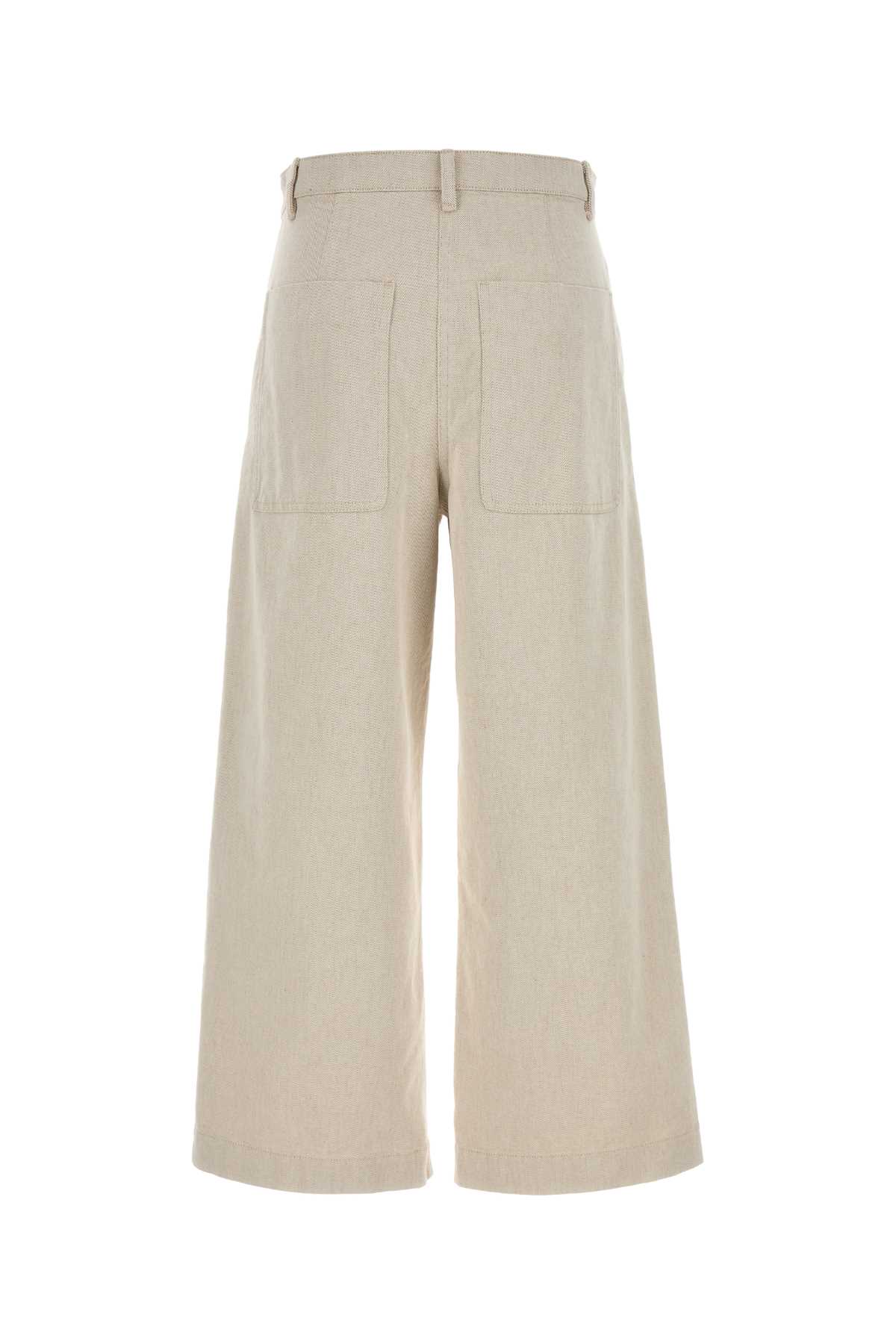 'S MAX MARA SAND COTTON BLEND SORRISO PANT