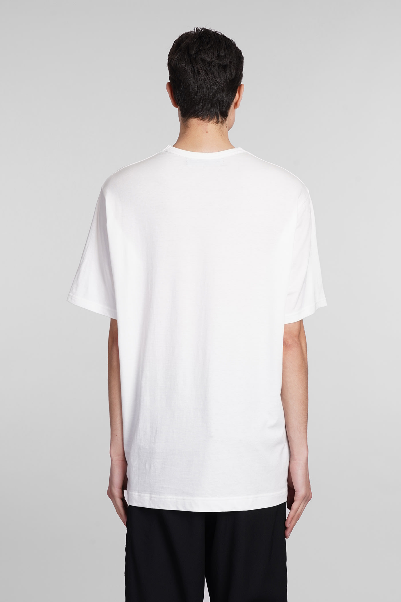 Shop Yohji Yamamoto T-shirt In White Cotton