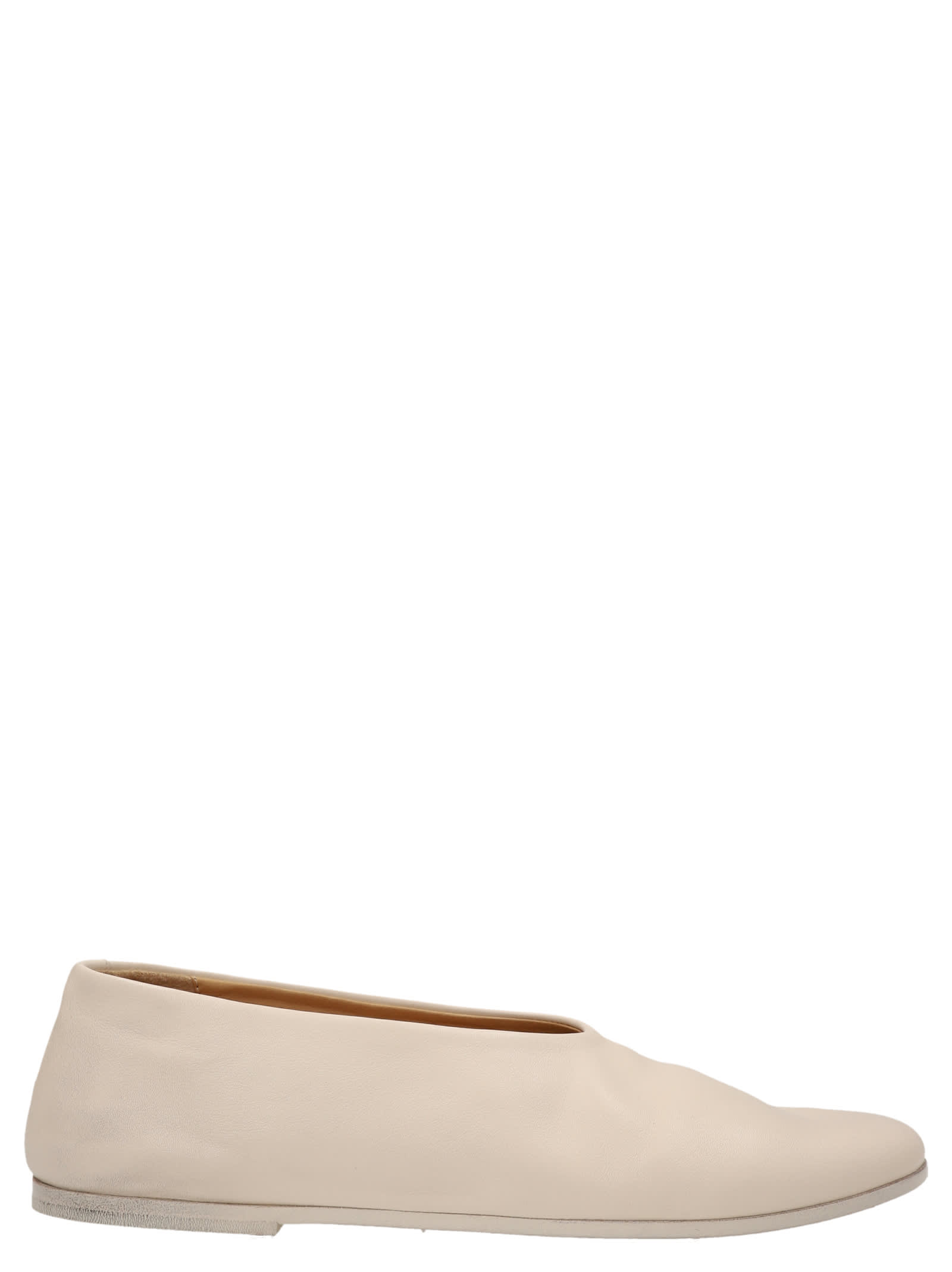 Marsèll Woman Ballet Flats Beige Size 6.5 Leather In White
