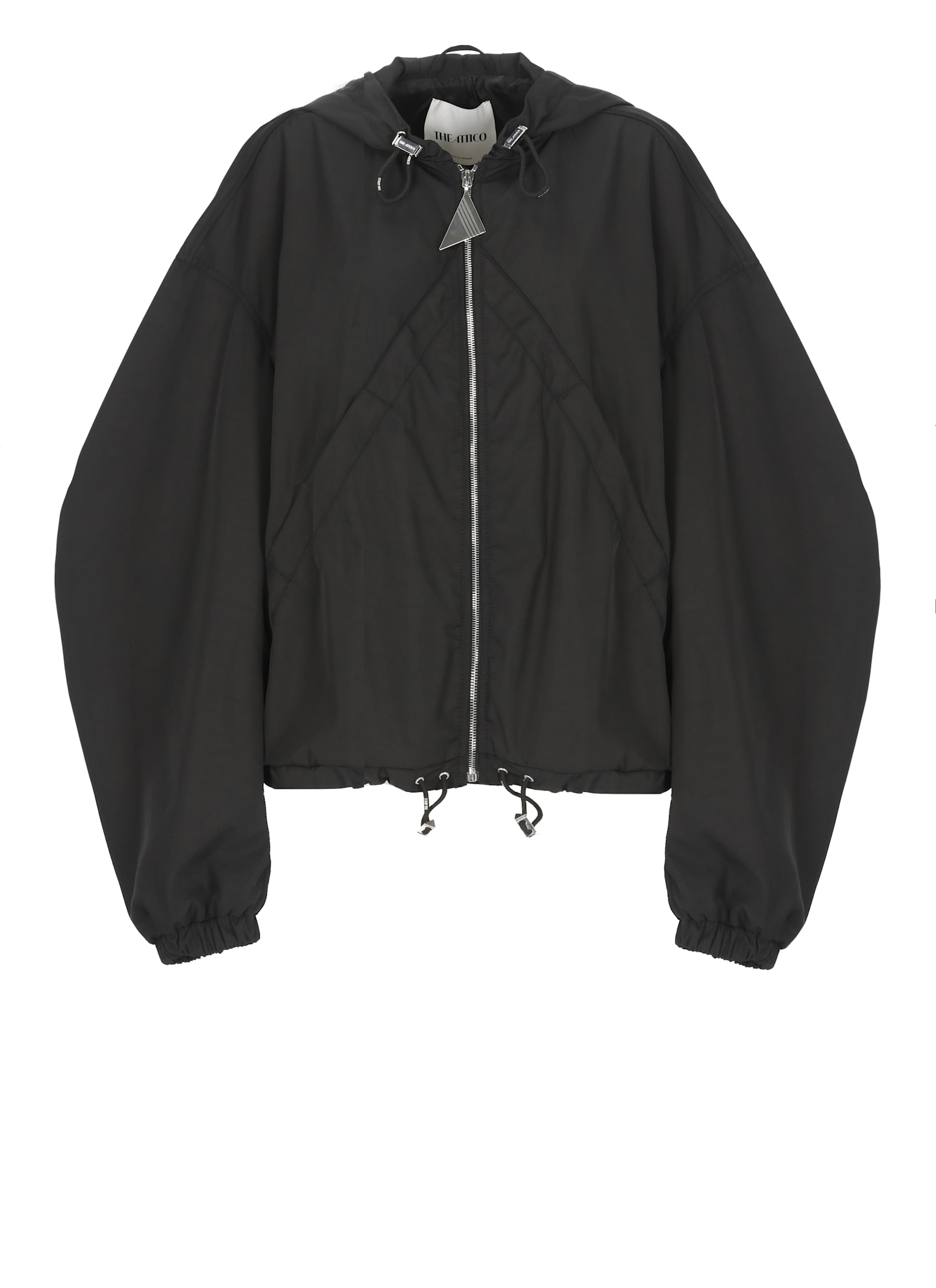Attico Oversized Bomber Jacket In Black