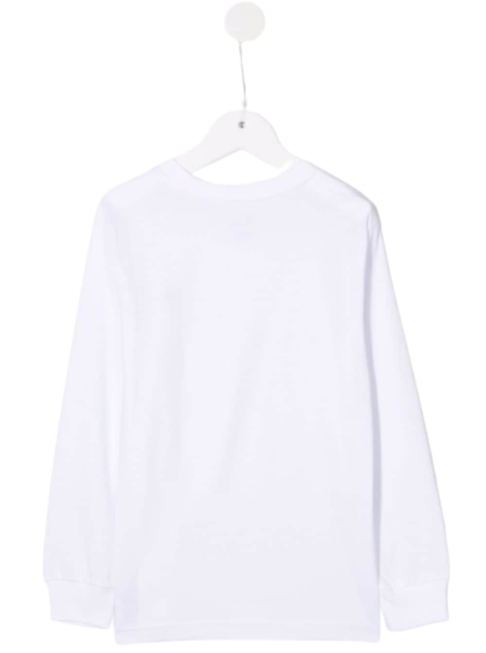 Shop Polo Ralph Lauren Long-sleeved White Cotton T-shirt With Logo  Kids Boy