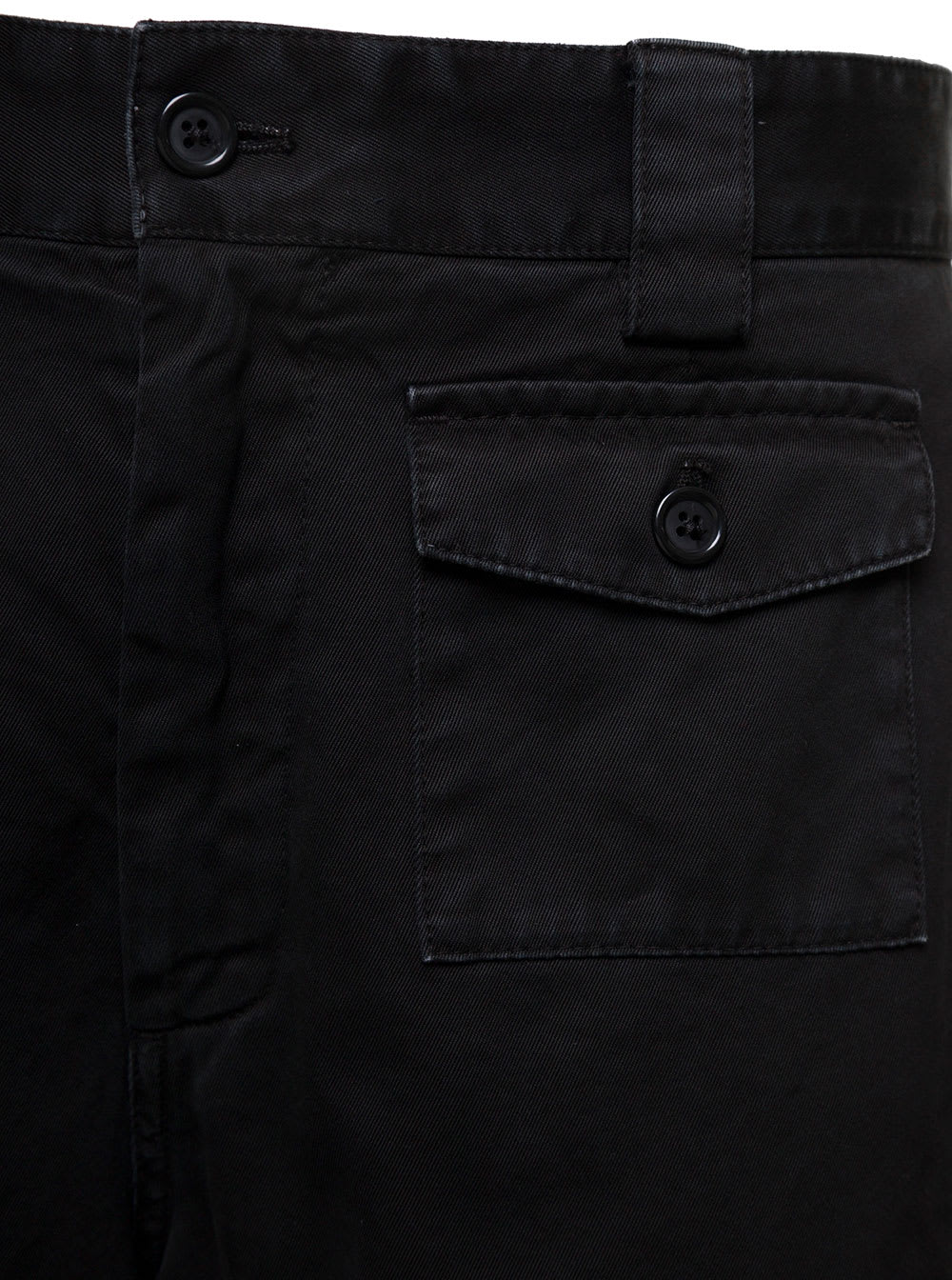 Shop Dolce & Gabbana Black Cargo Pants With Multi-pockets In Cotton Man