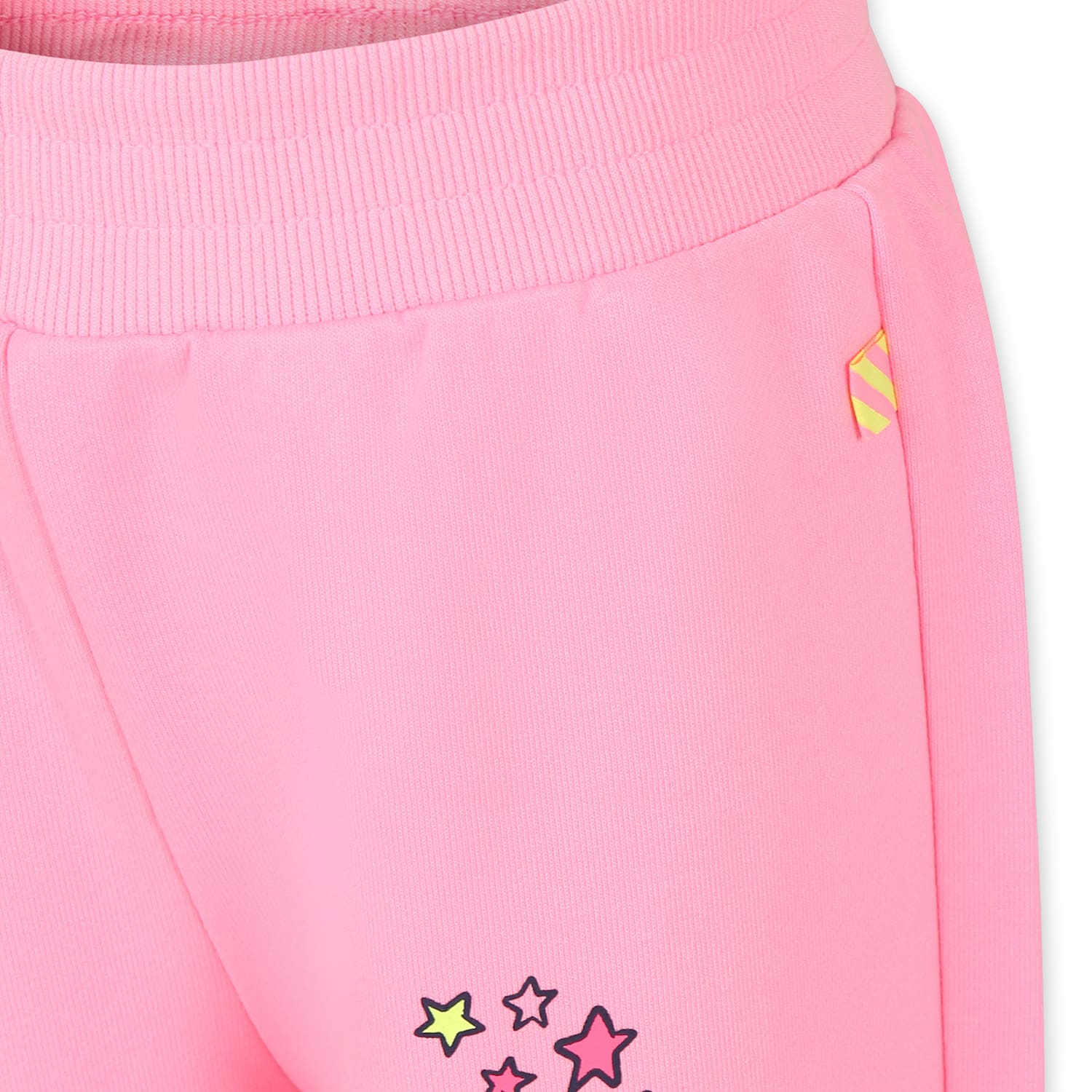 Billieblush Pink Trousers For Girl With Writing In Pink