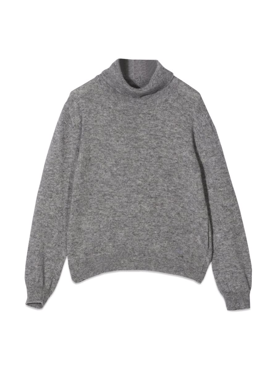 Shop Fay Turtleneck Sweater In Grey