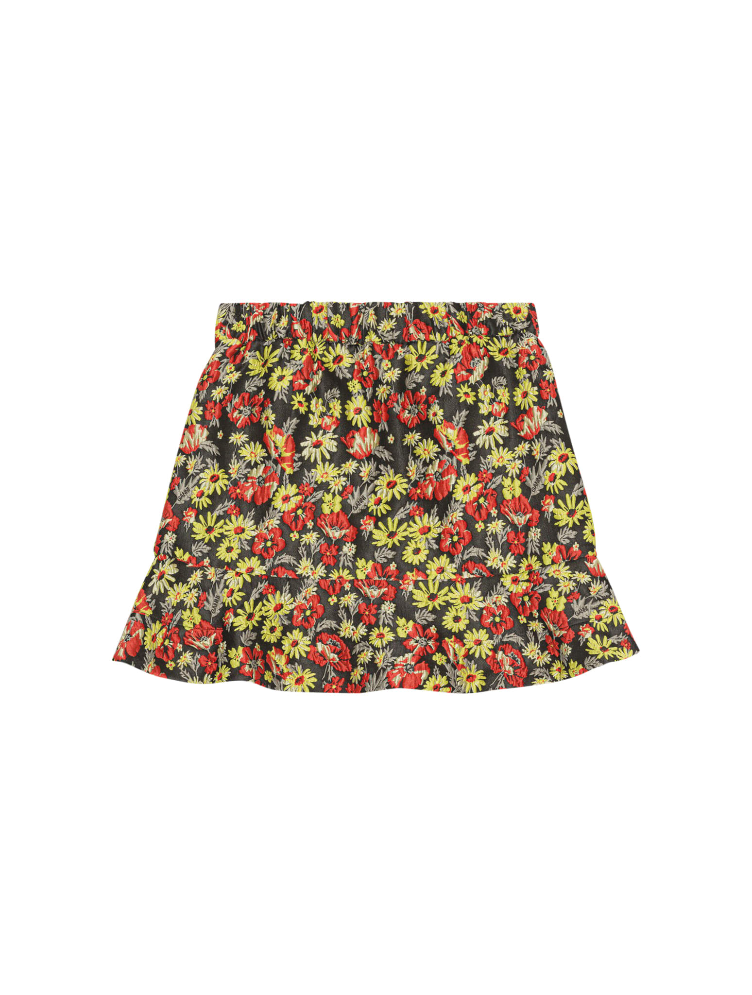 Ganni 3d Jacquard Mini Skirt