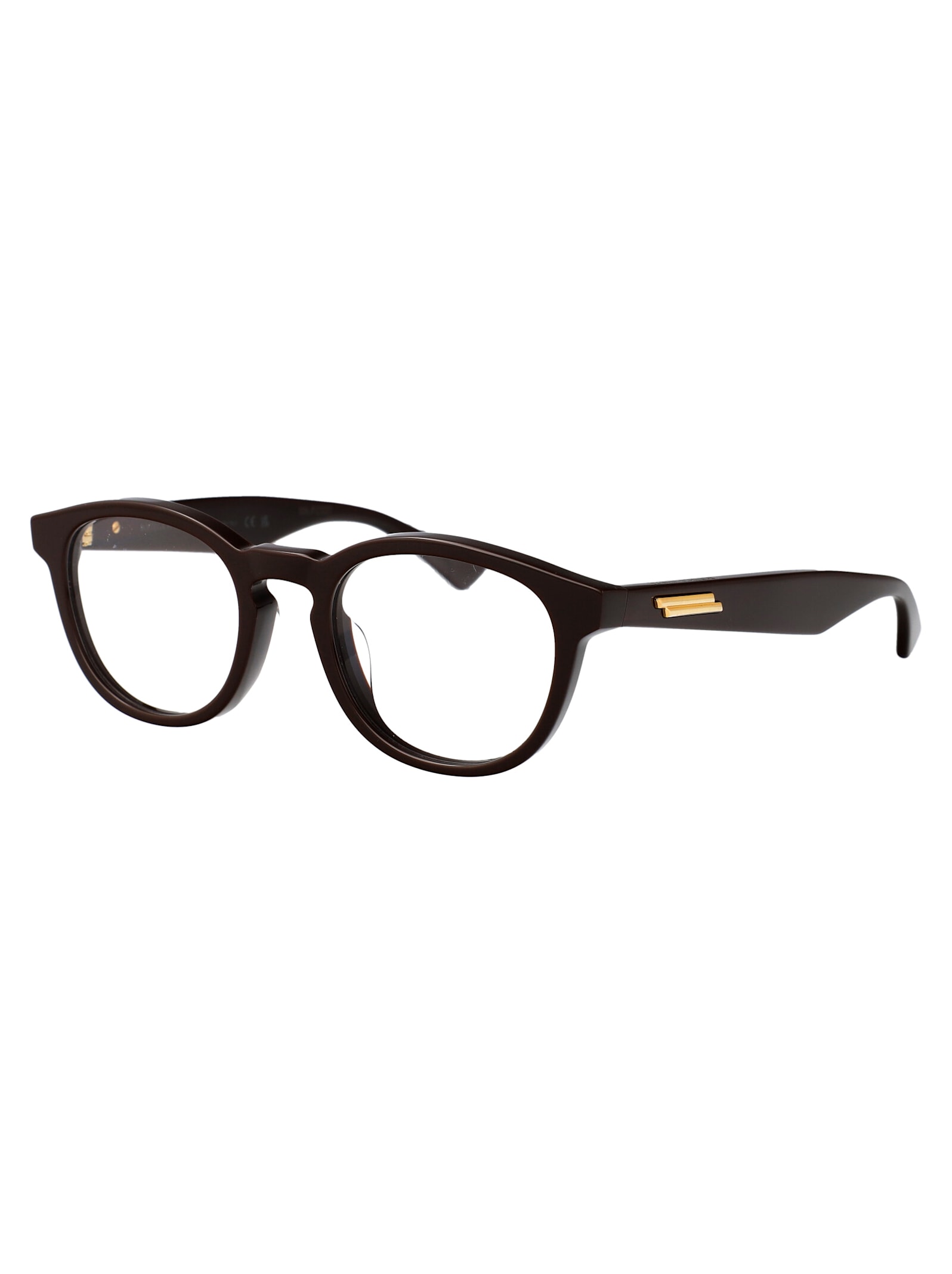 Bottega Veneta Bv1339ok Glasses In Brown-brown-transparent