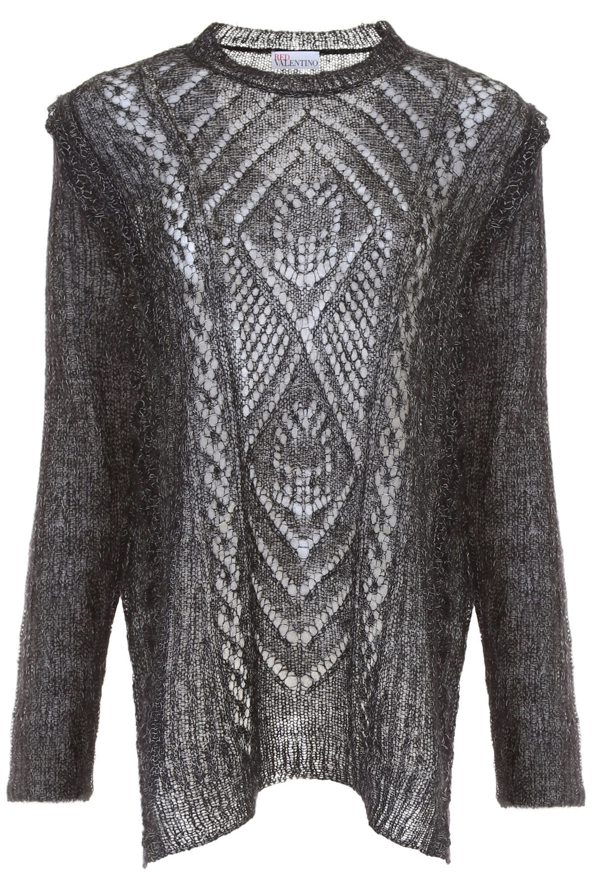 RED Valentino RED Valentino Perforated Knit Pull - BLACK (Black ...